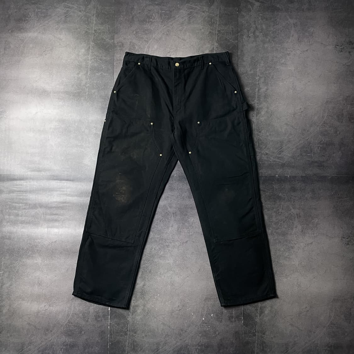 CARHARTT 칼하트 B01 블랙 더블니 카펜터 워크 팬츠 A00839 상품이미지1