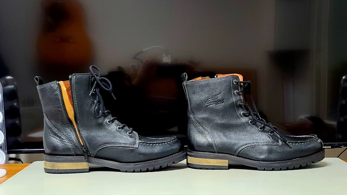 프랑스 브랜드 파토가스 천연가죽 레이스업 부츠(265), 블랙 상품이미지10