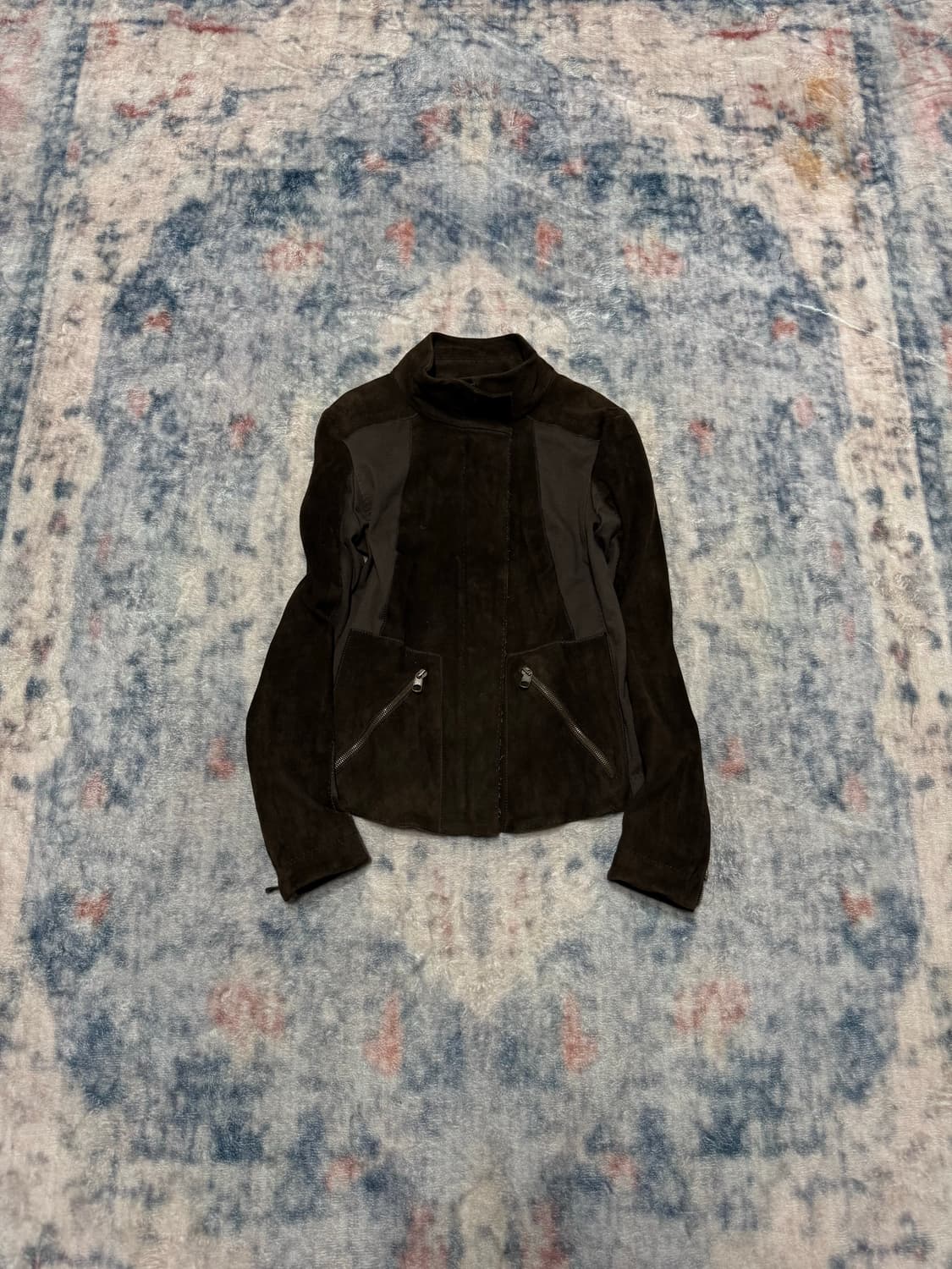 Donna karan brown trimming swede leather 상품이미지2