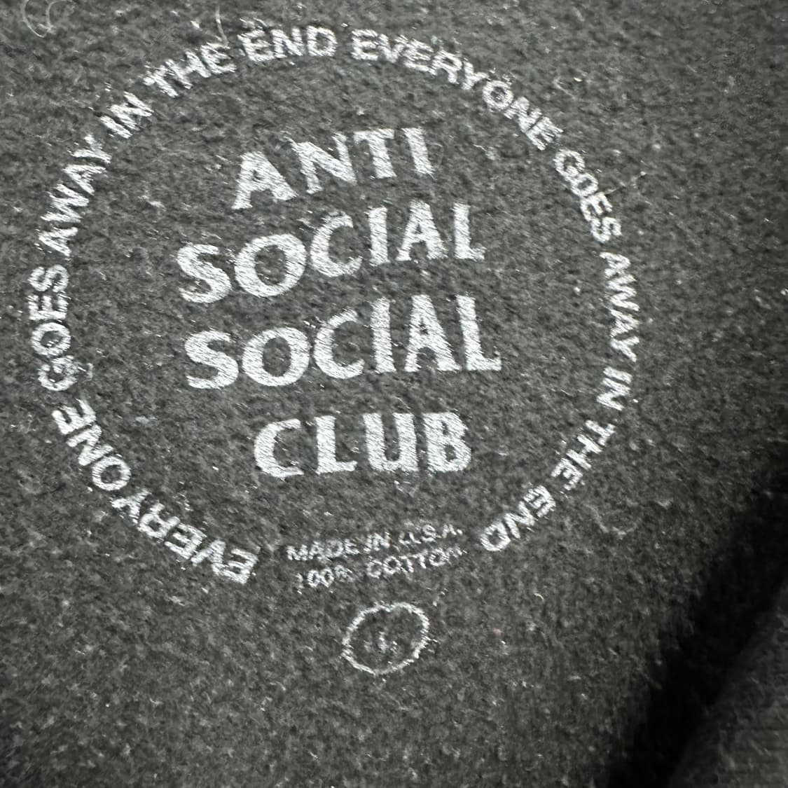 100 안티소셜소셜클럽 플레임 남자 후드티 상품이미지3