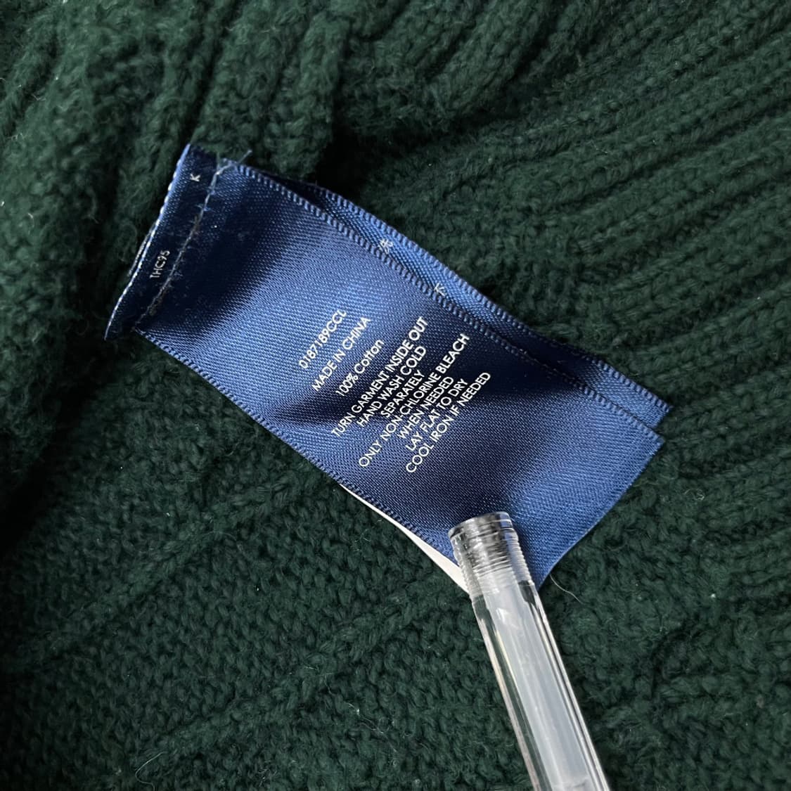 폴로 랄프로렌 레몬포니 딥그린 꽈배기 니트 XS 상품이미지5