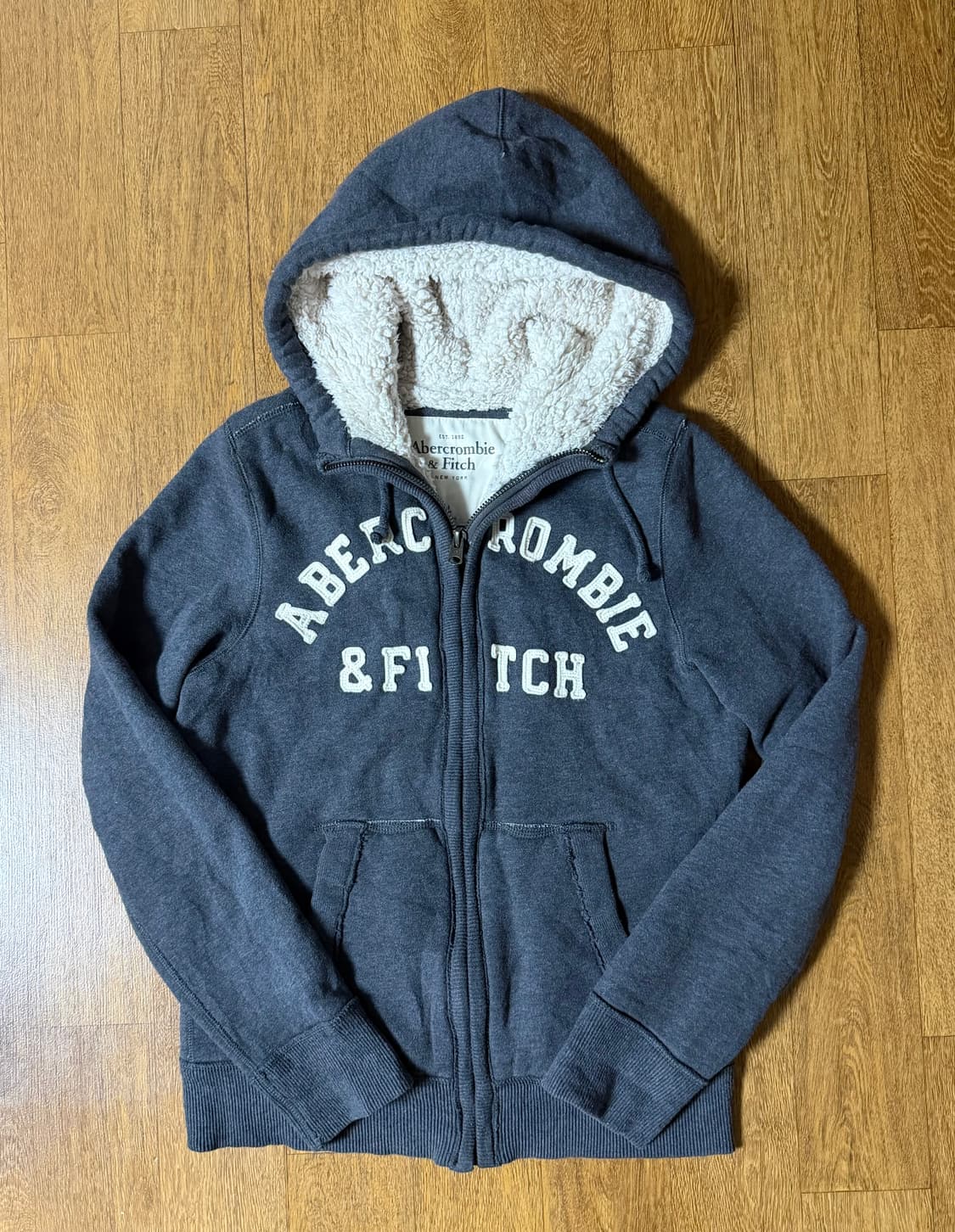 (대장템!!)아베크롬비 그레이 양털 후드집업 L 상품이미지1