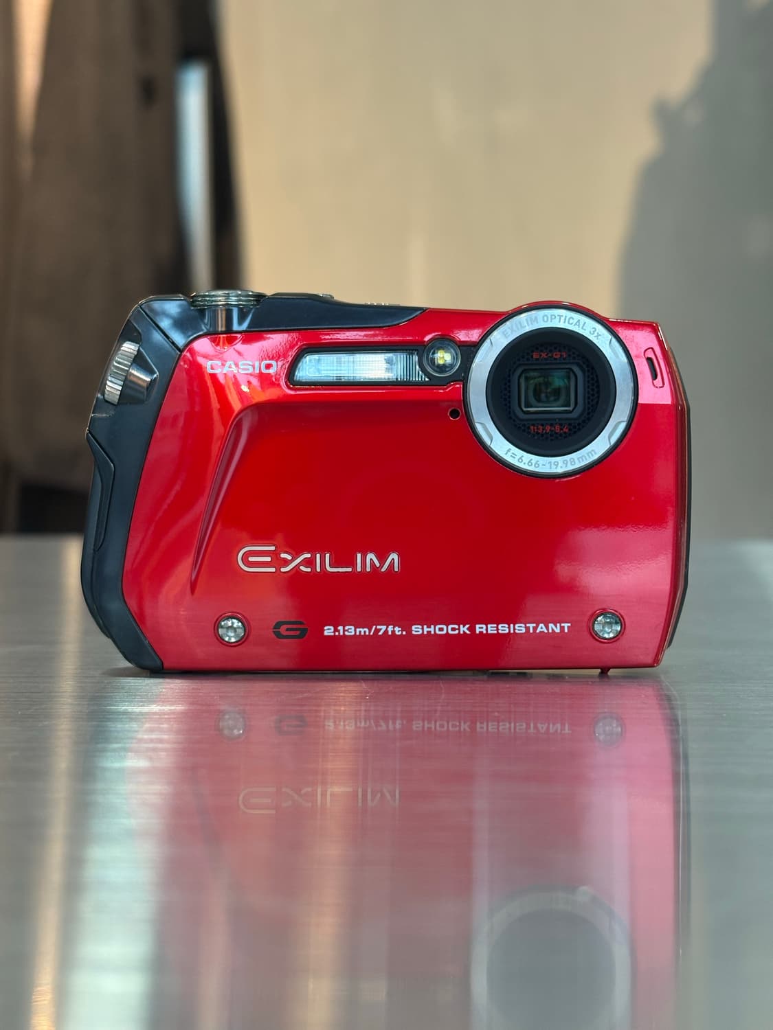 날짜표시)카시오 엑슬림 ex-g1 레드 빈티지디카 상품이미지1