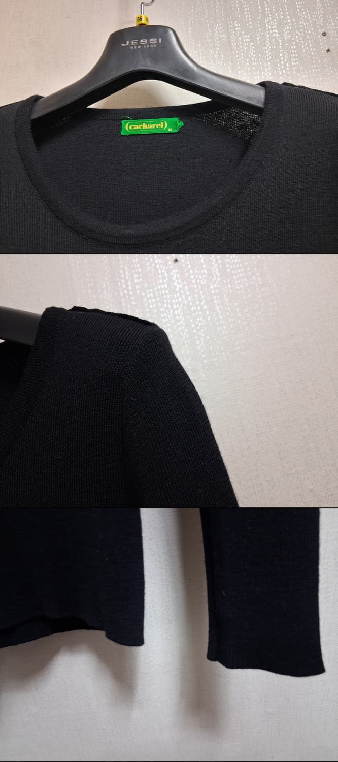 일본구제 cacharel  검정 고급니트 스커트셋업 44XS  44반
 상품이미지4