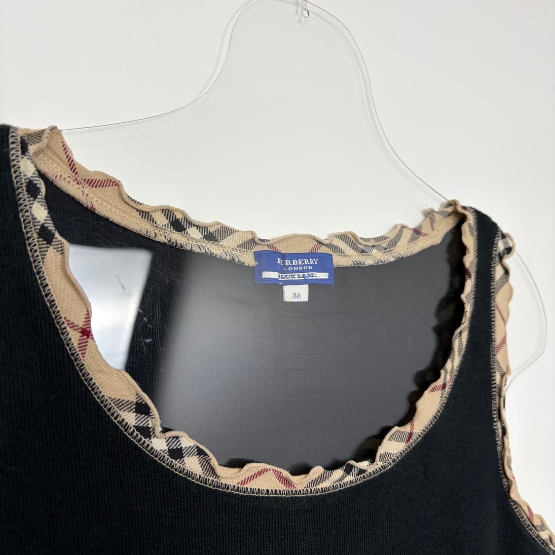 버버리 로고 체크 슬리브리스 나시 민소매 티셔츠 상품이미지2