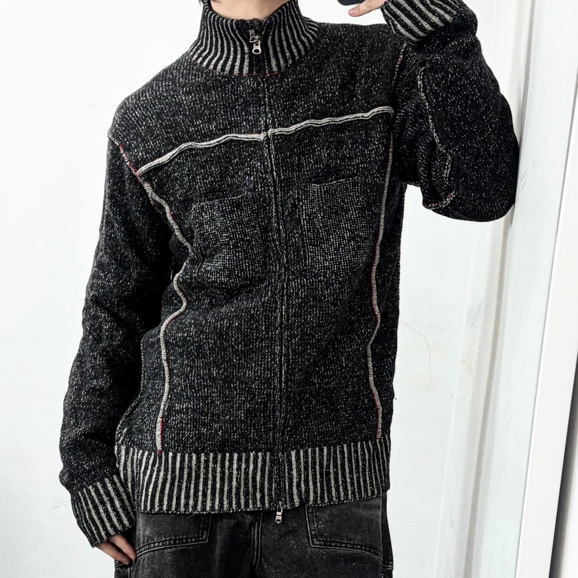 아르마니 익스체인지 투웨이 니트 자켓 상품이미지1