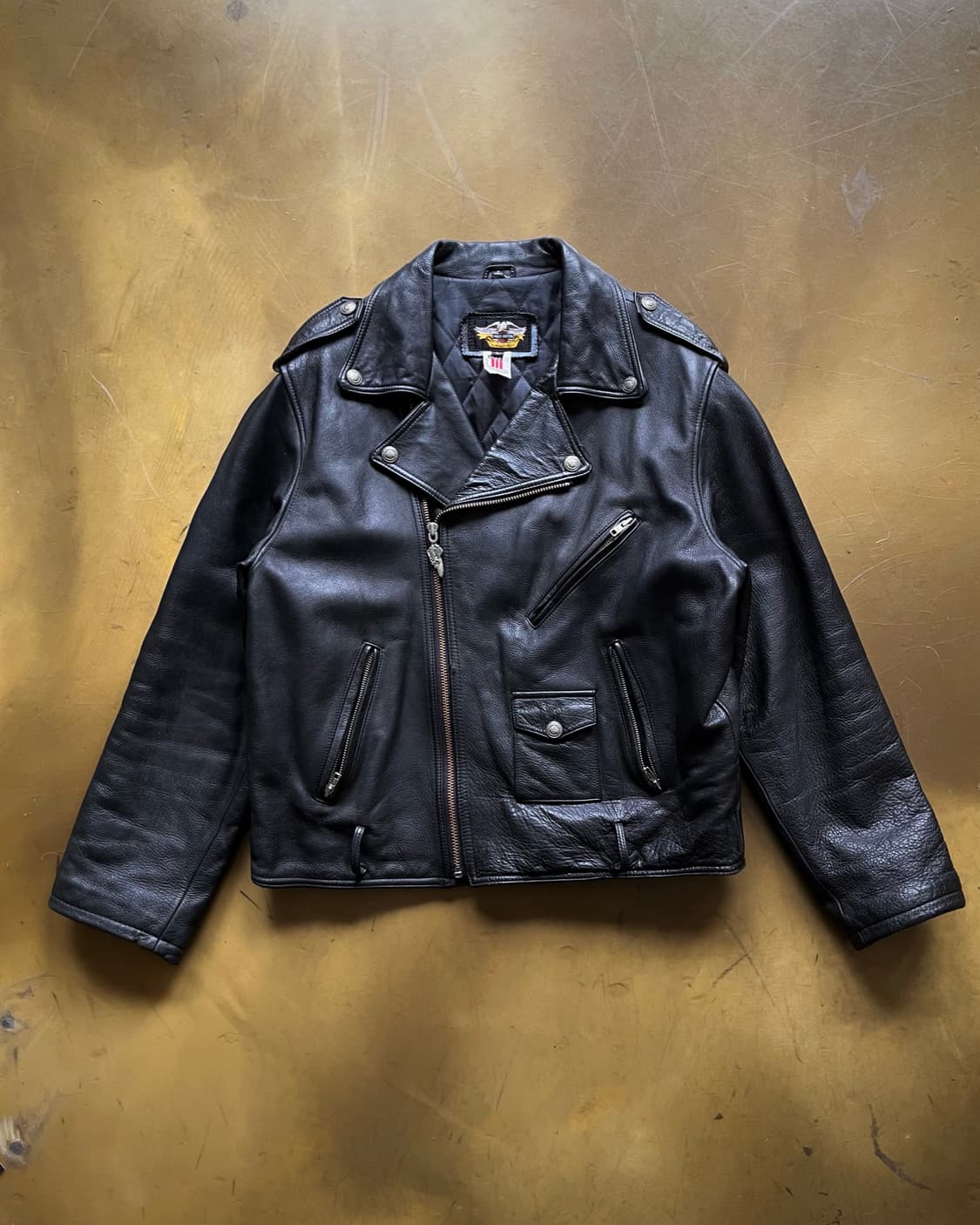 90s Harley Davidson Cowhide Rider Jacket 상품이미지4