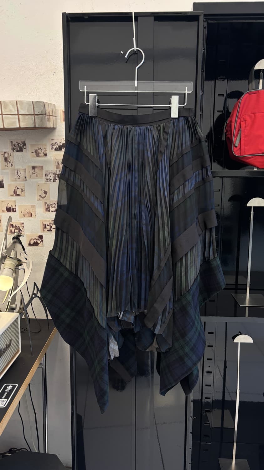 SACAI AD2017 tartan pleated wrap skirt 상품이미지9