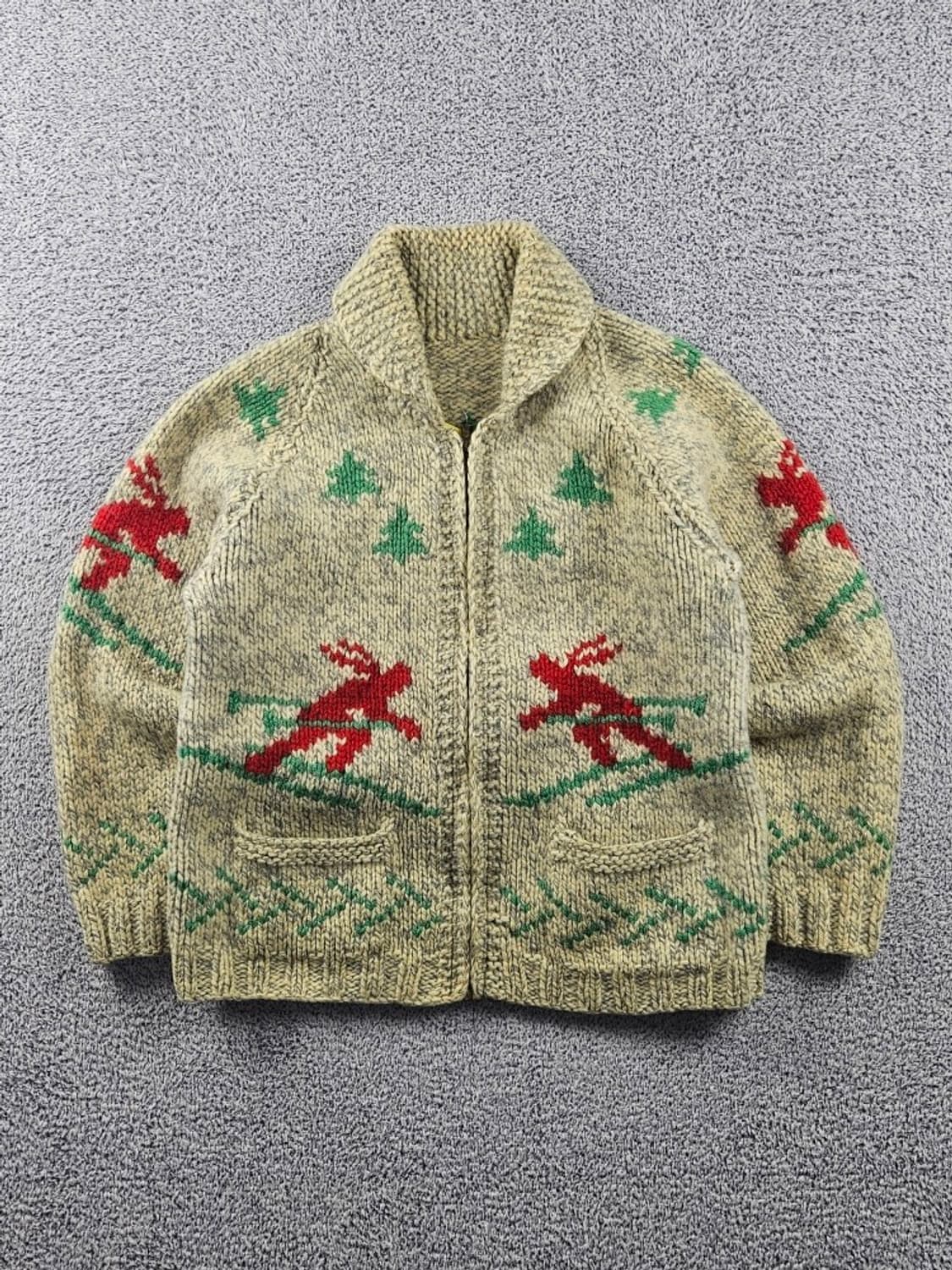 핸드메이드 패턴 헤비 니트 스웨터 가디건 ( 상세설명참조 )/ 10700 상품이미지1