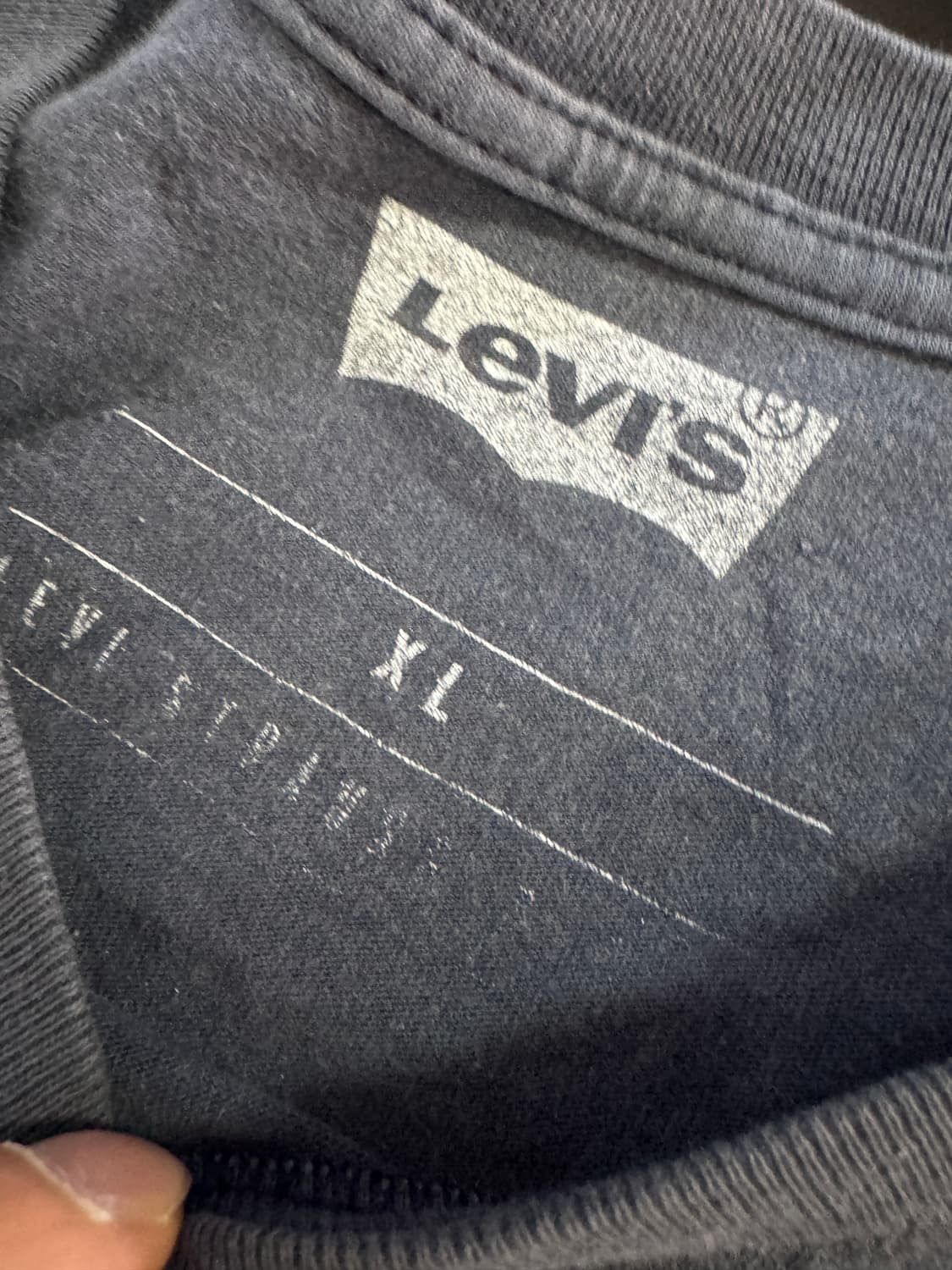 리바이스 빈티지 박스 로고 반팔 티셔츠 XL 네이비 상품이미지4