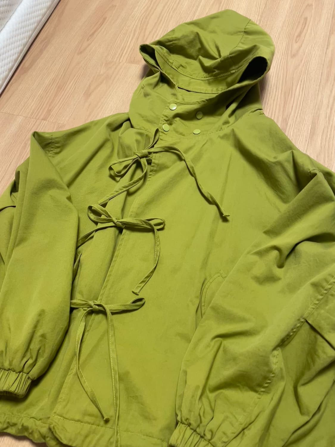 페스토 리본 후드 pesto hooded ribbon jacket oli 상품이미지3