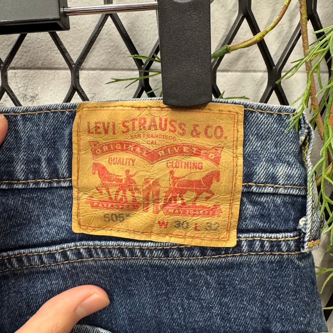 90s 리바이스 505 데님 팬츠 일자핏 중청 상품이미지8