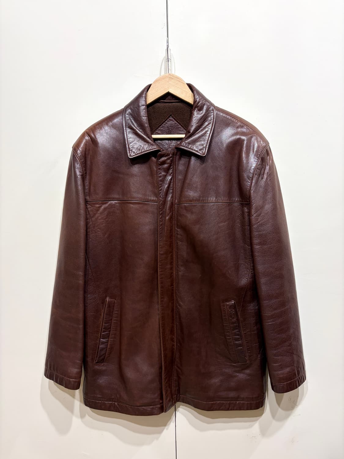 90's 입생로랑 램스킨 레더 자켓 상품이미지1