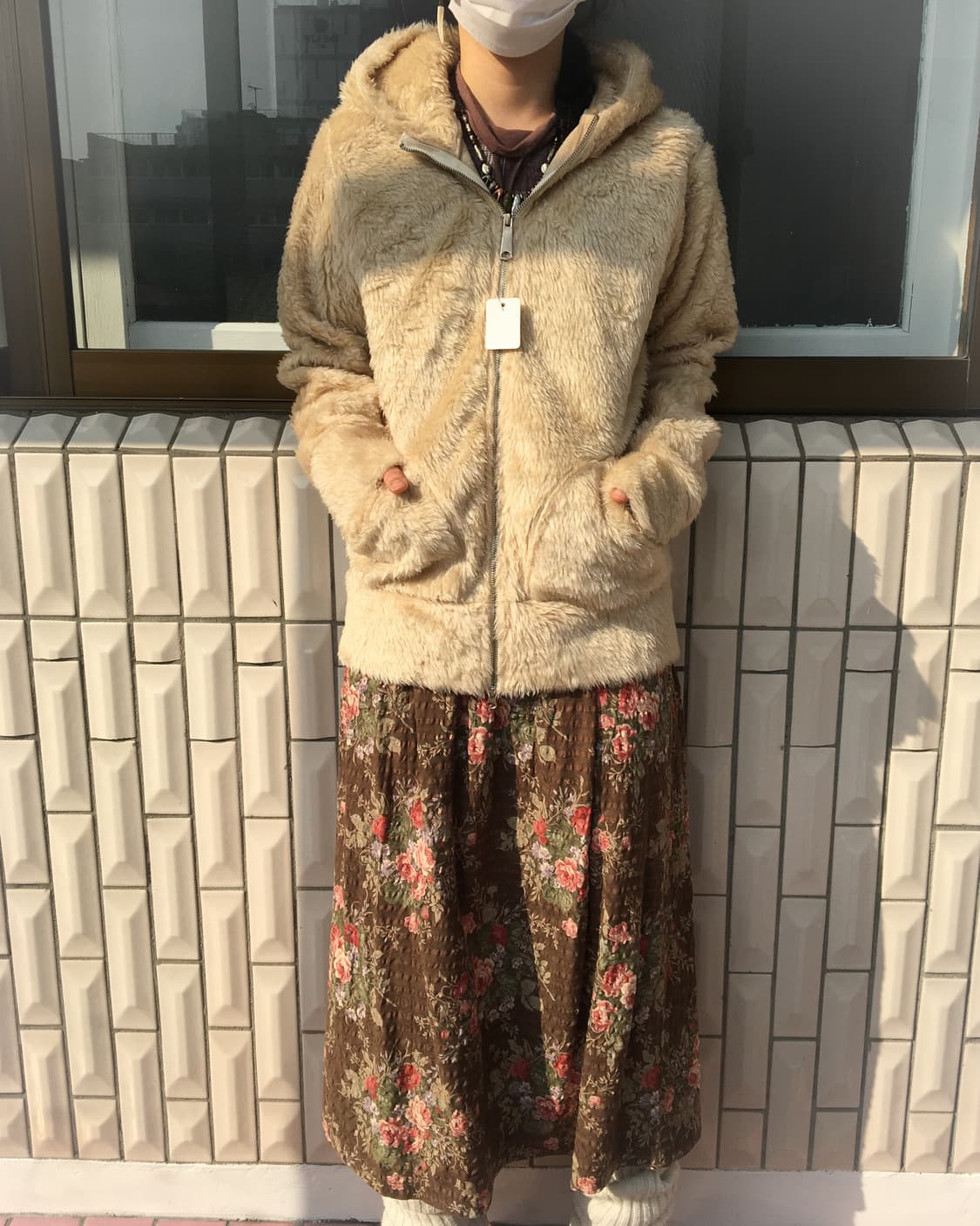 Bear ear hood fake fur jacket 상품이미지5