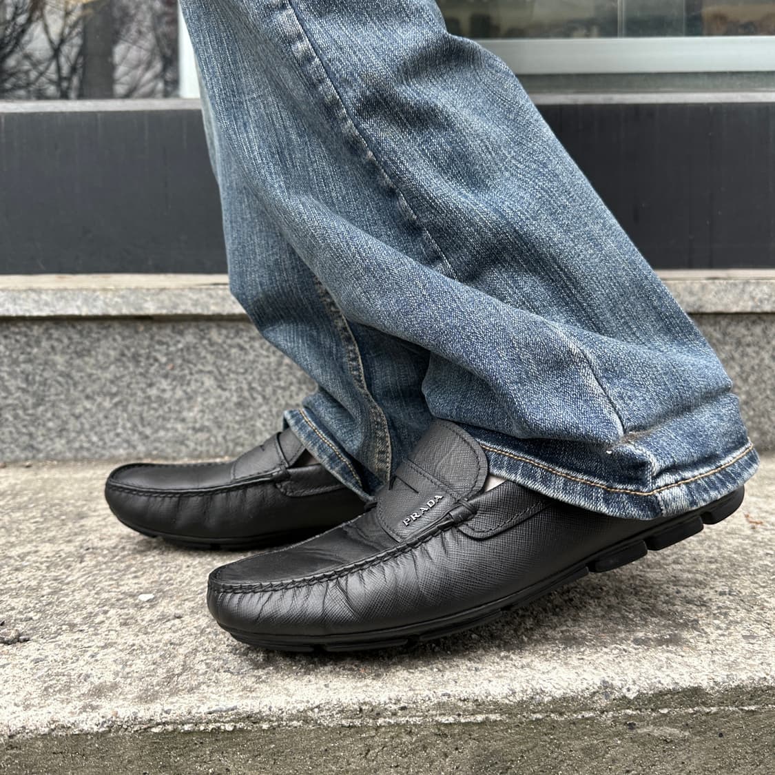 00s 프라다 가죽 드라이빙 로퍼 상품이미지8