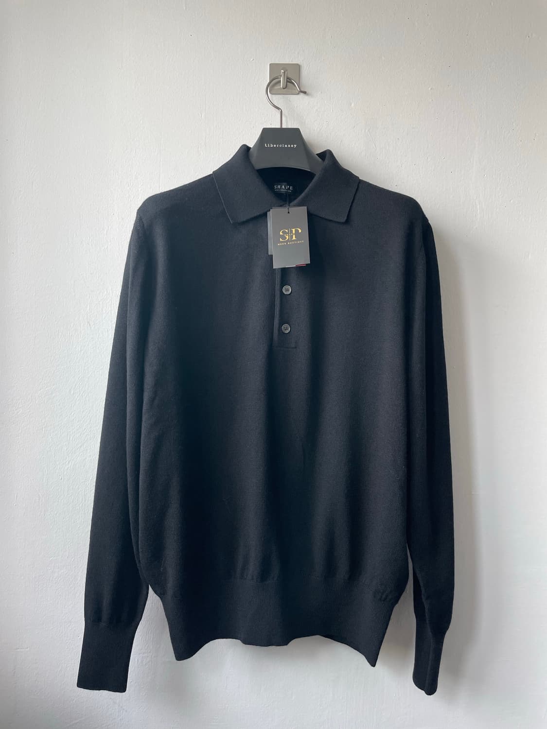 쉐입부티크 Premium WOOL Collar knit 블랙 새상품 상품이미지8