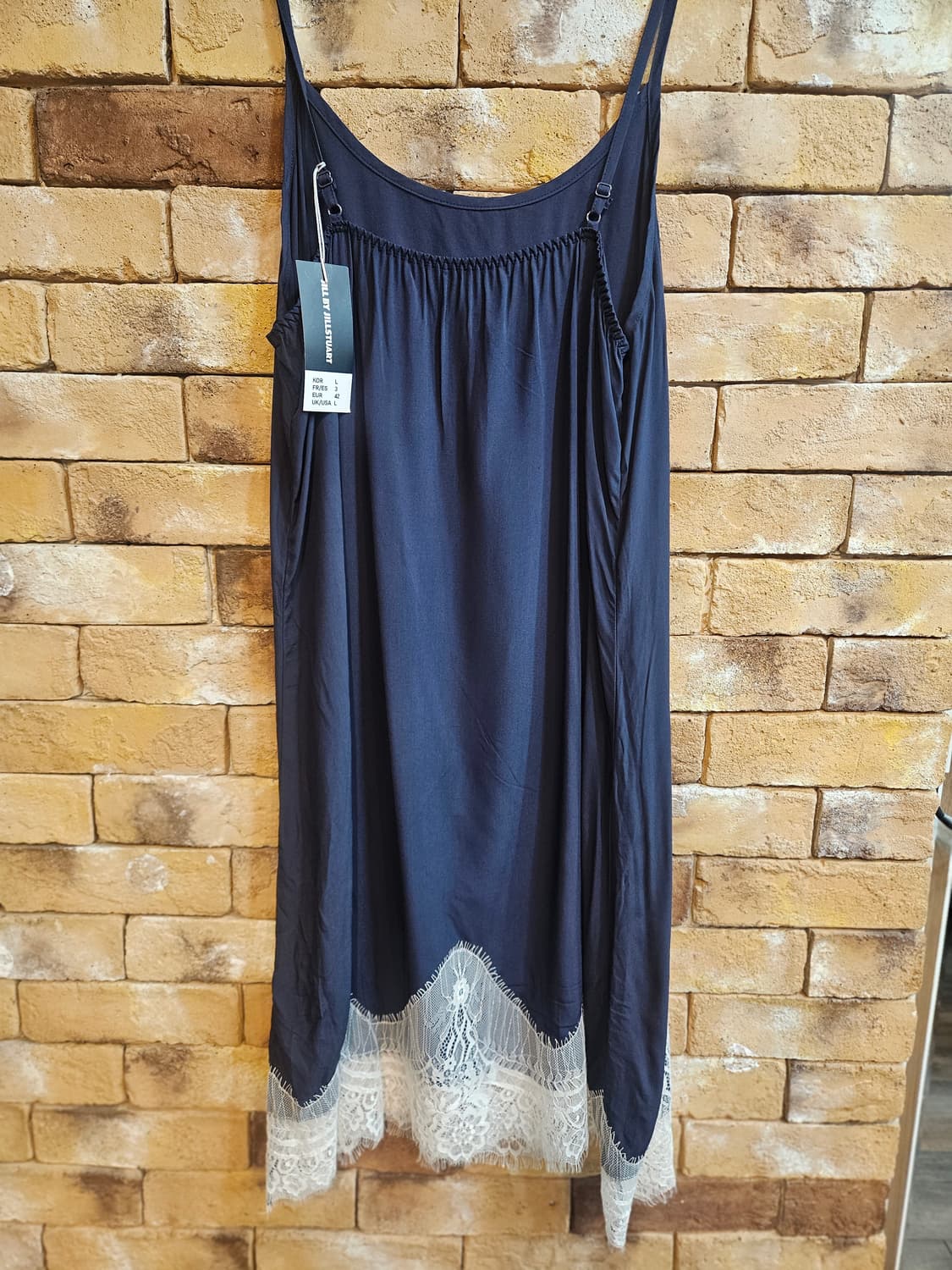 새상품)질바이질스튜어트 네이비 레이스 롱 슬립 원피스 L 상품이미지2