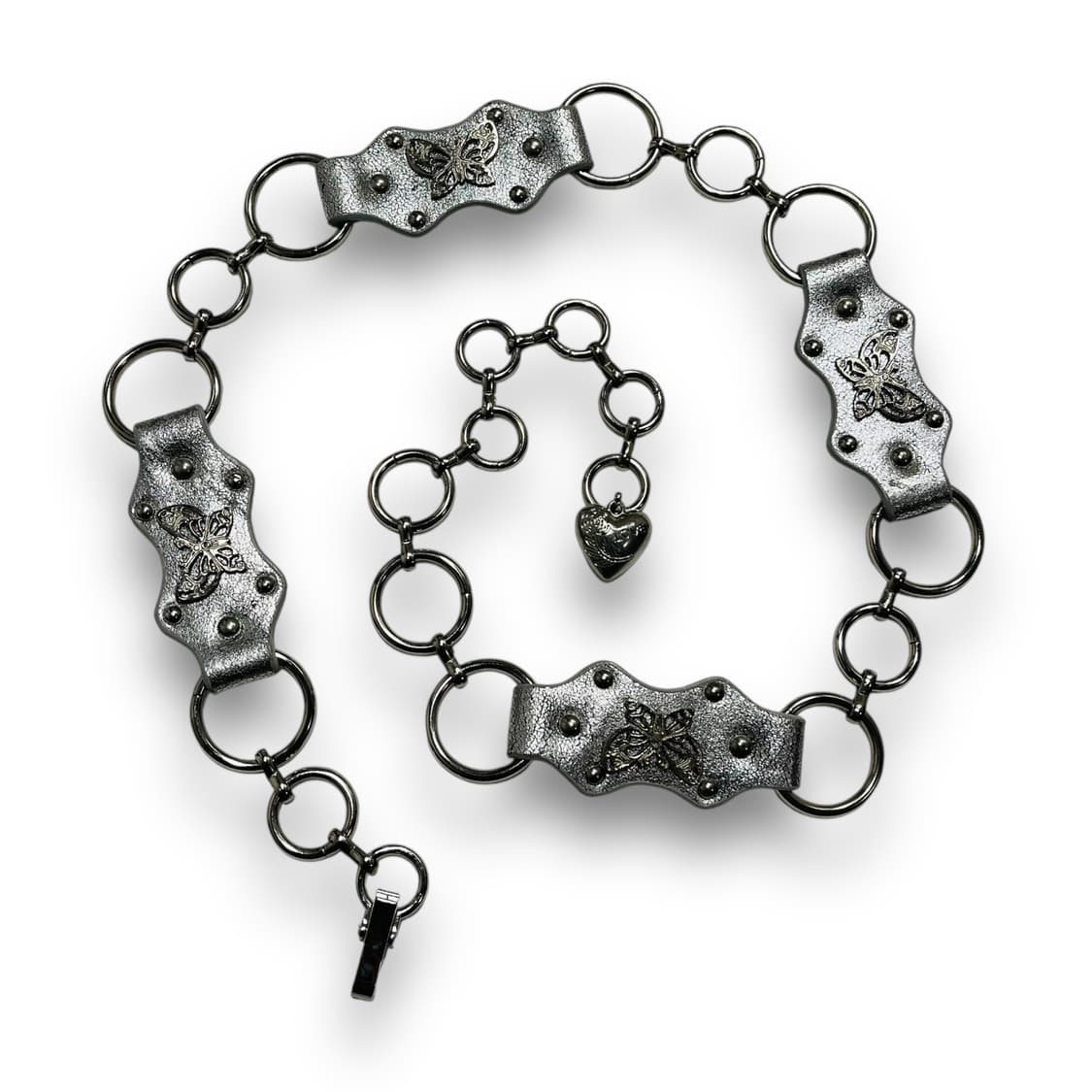 Butterfly Stud Hippie Chain Silver Belt 상품이미지2