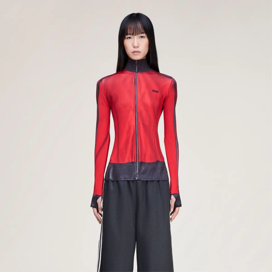 (W) 아디다스 x 아바바브 트랙탑 베이스레이어 베러 스칼렛 블랙 상품이미지3