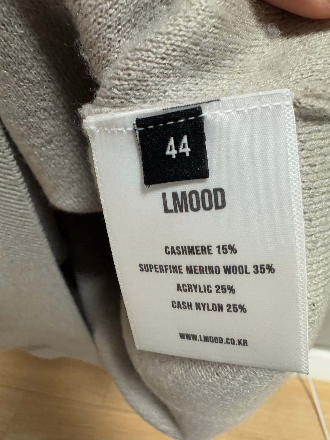 엘무드 엘프 캐시미어 니트 클라우드 그레이 44 95 상품이미지4
