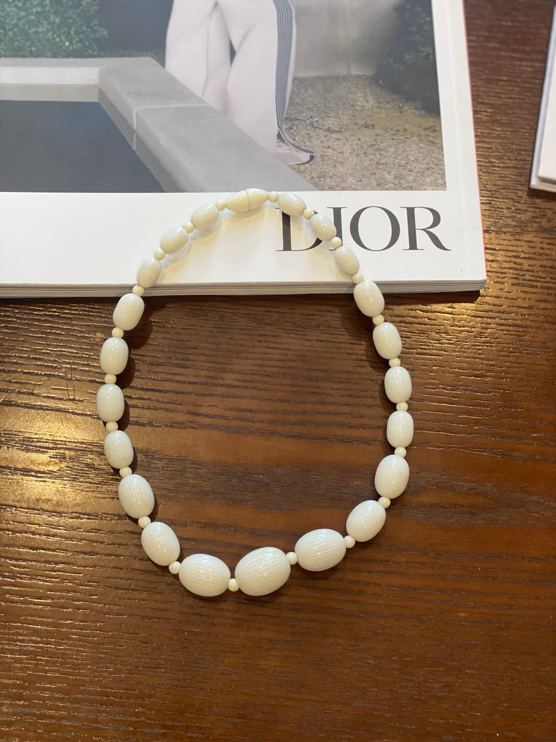 빈티지 아이보리 구슬 비드 목걸이 상품이미지4