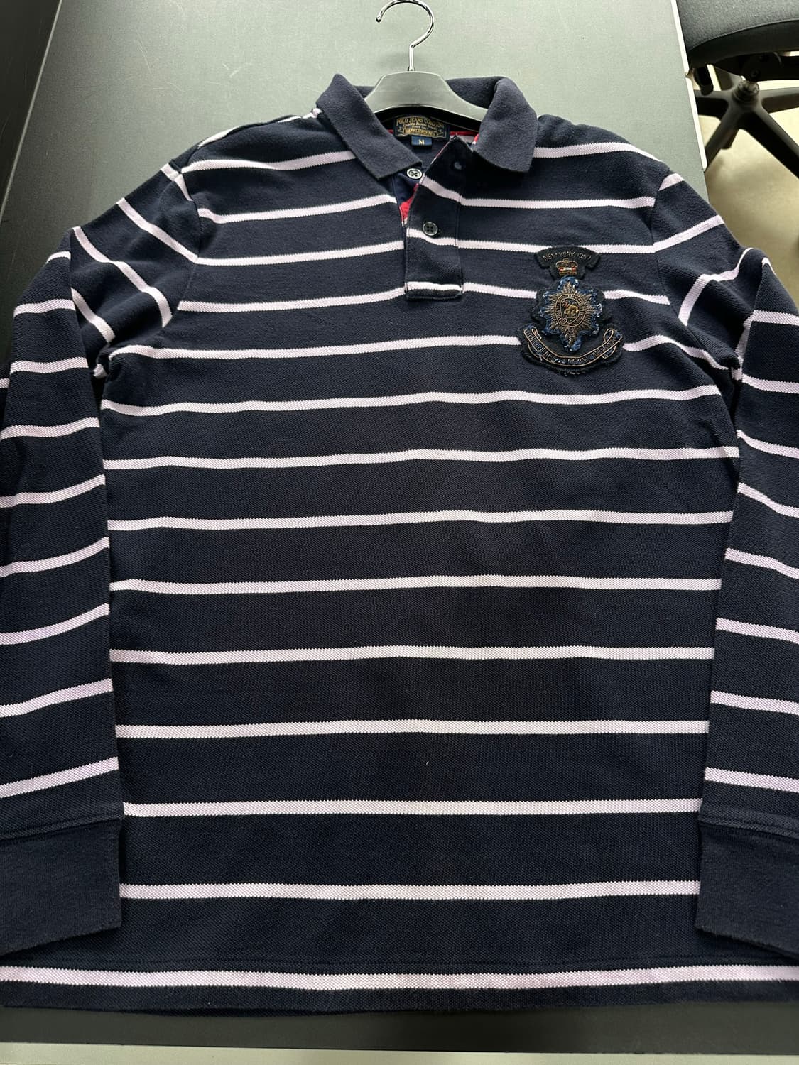 폴로랄프로렌 패치 스트라이프 럭비 PK긴팔티 상품이미지4