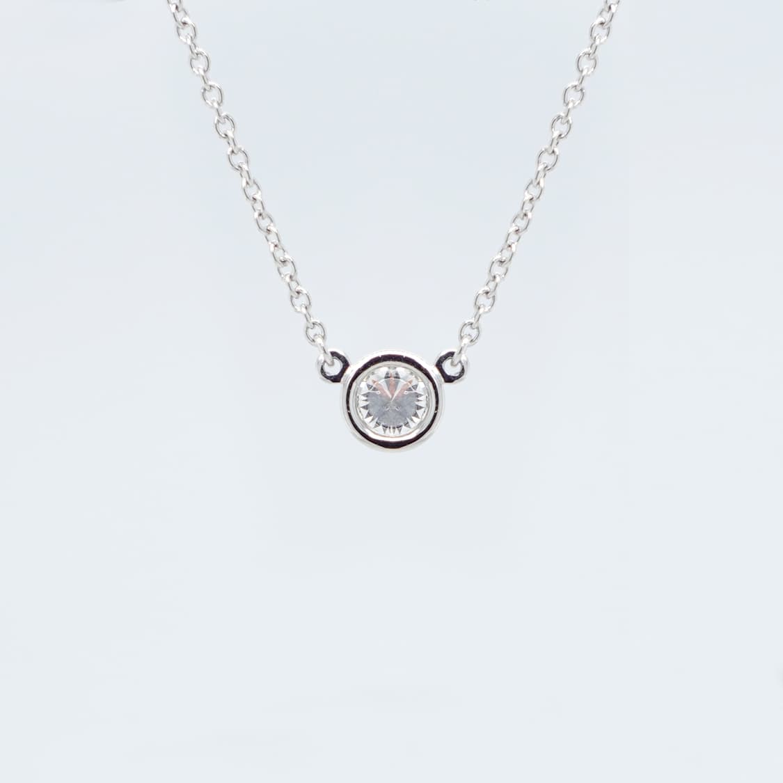 티파니 바이더야드 1포인트 천연다이아몬드 백금 펜던트 목걸이 상품이미지3