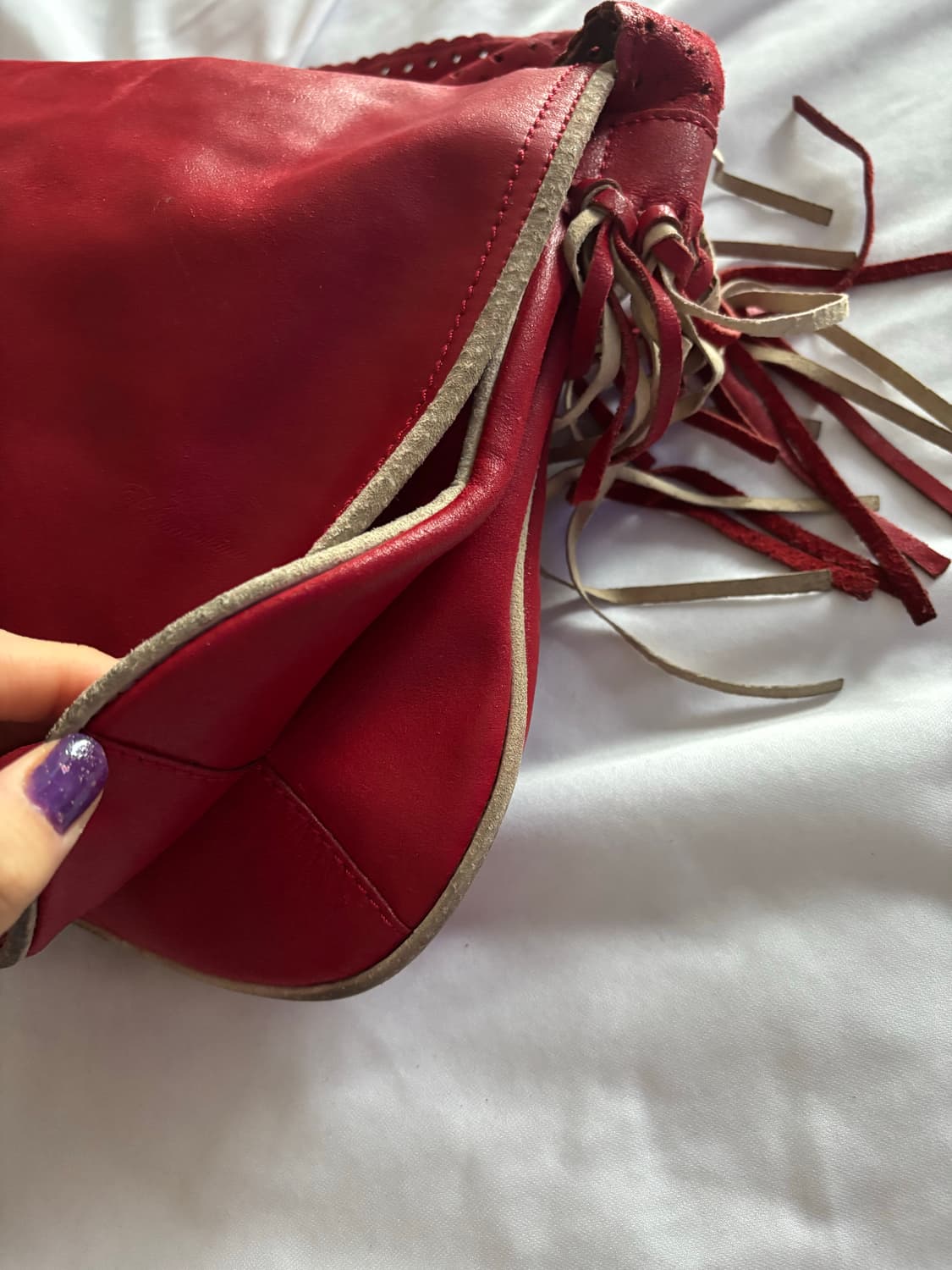 블루마린 리얼 레더 숄더백 상품이미지3