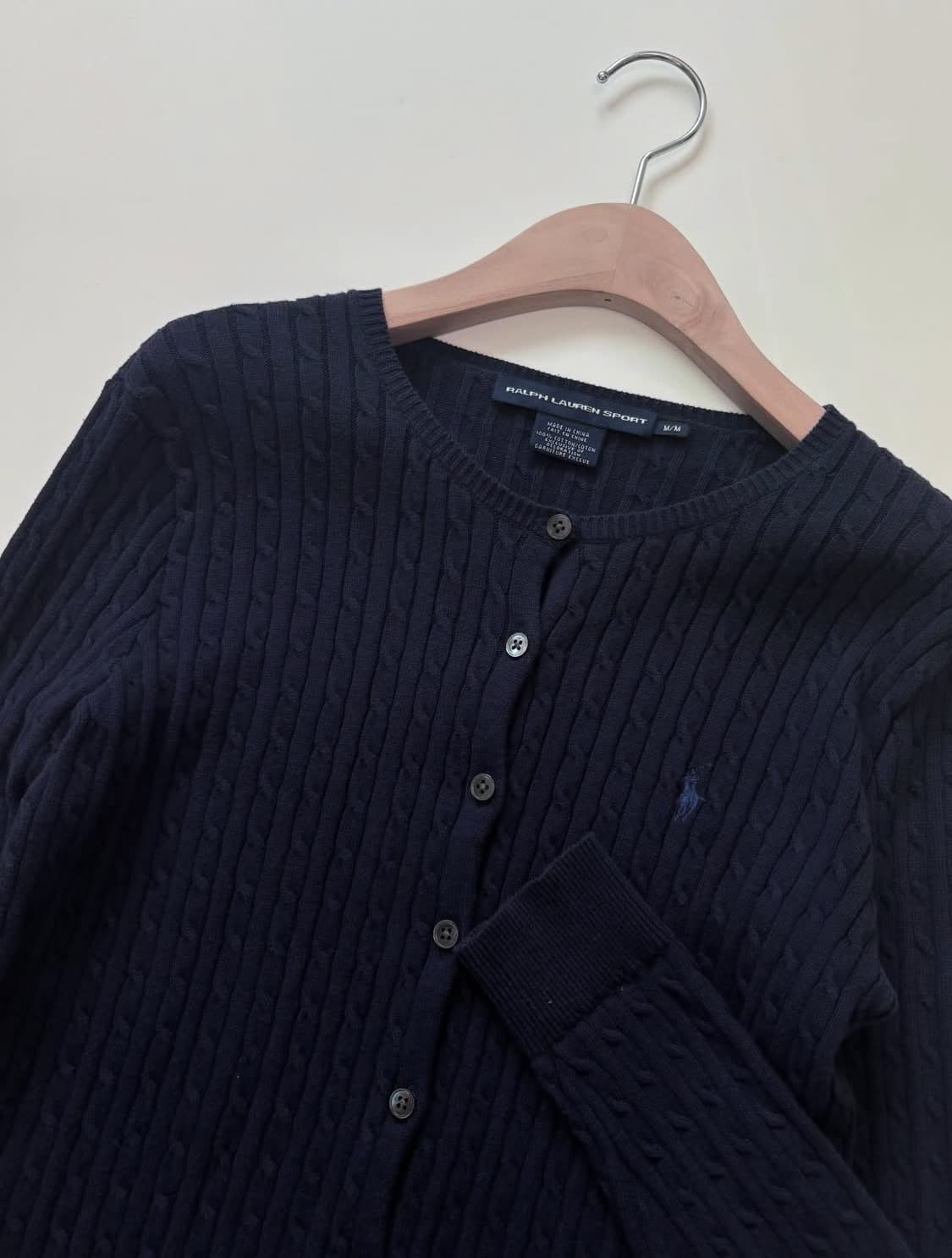 RalphLauren 랄프로렌 네이비 케이블 니트가디건 상품이미지6