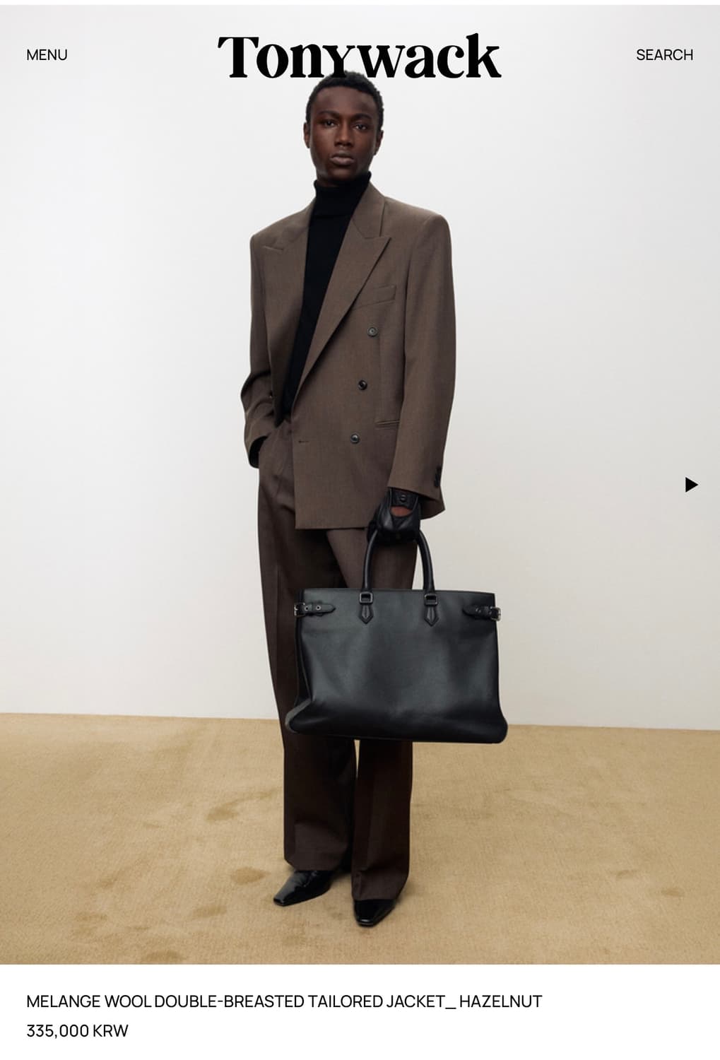 토니웩 25FW 멜란지 울 더블 브레스티드 자켓 L 새상품 상품이미지1