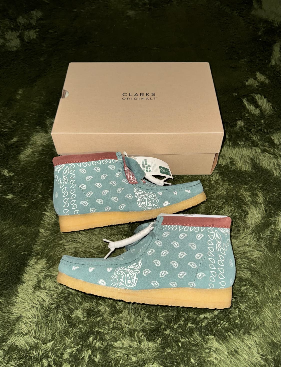 [265] Clarks 클락스 왈라비 부츠 그린 페이즐리 상품이미지1