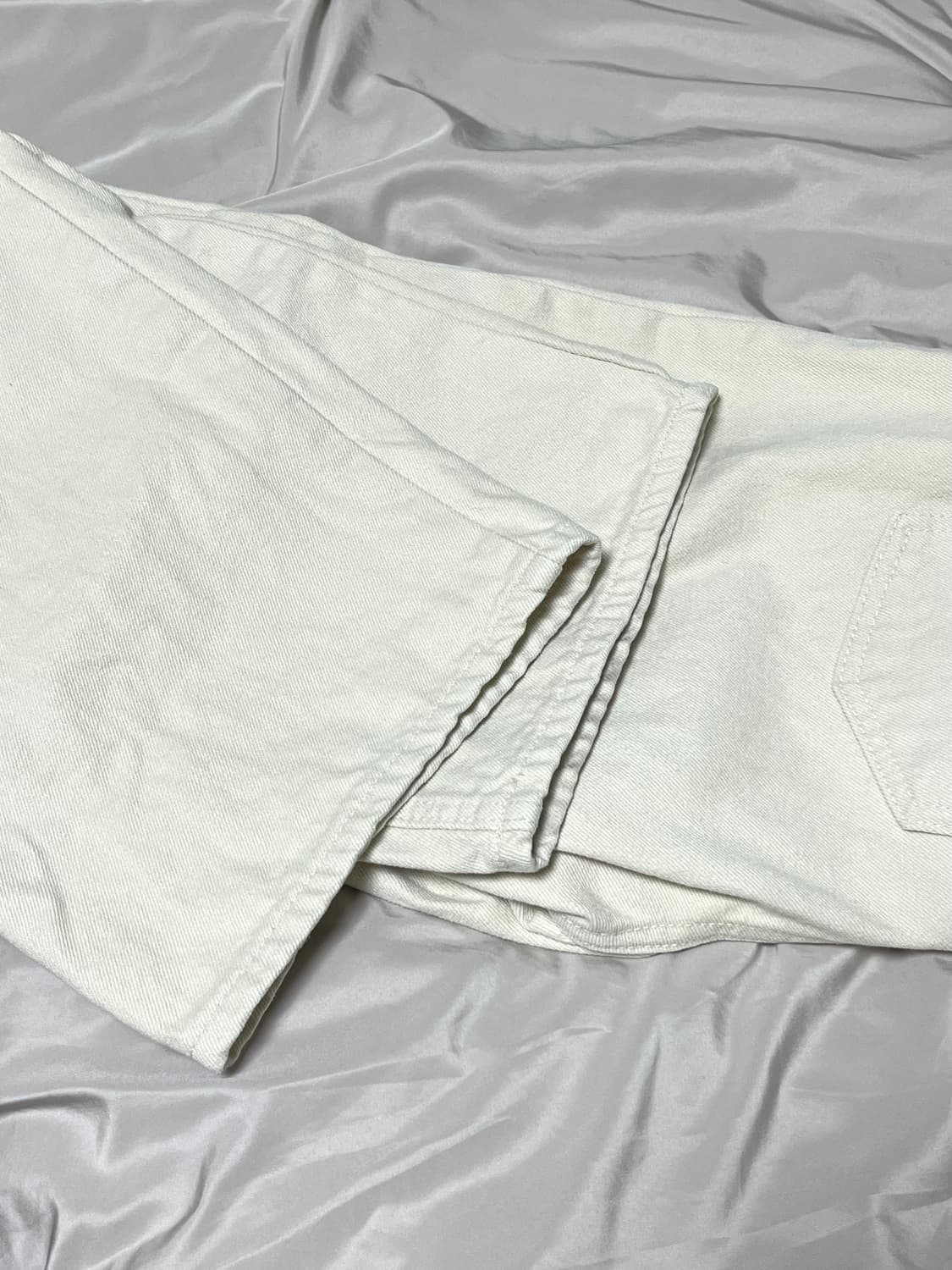 98도씨 크림색 와이드팬츠 상품이미지3