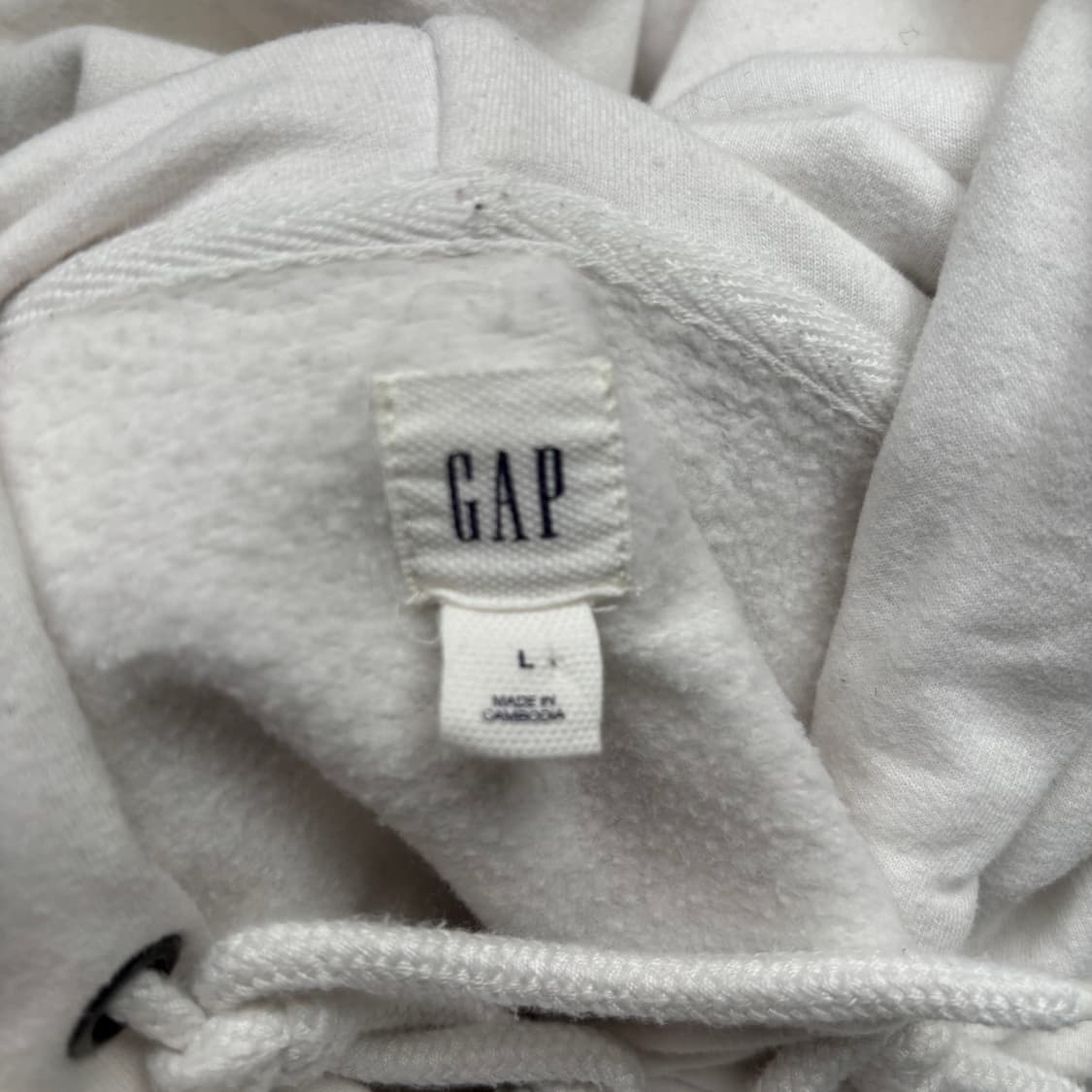 GAP 갭 y2k 화이트 후드집업 L 상품이미지7