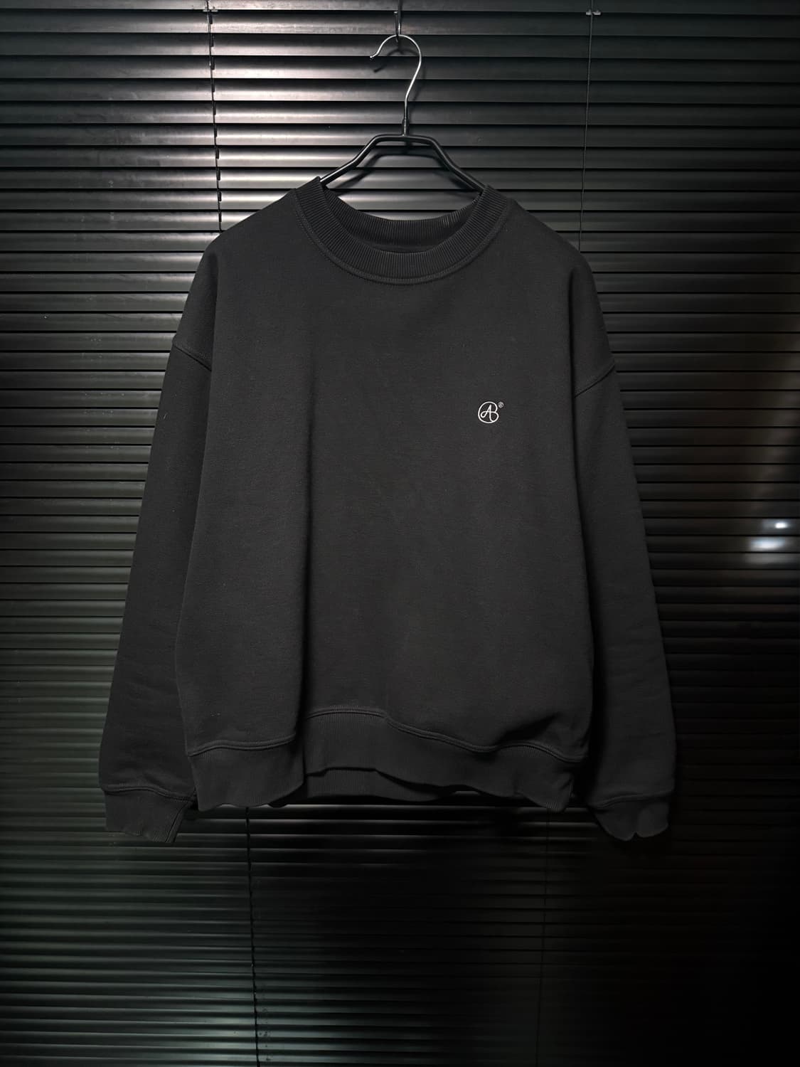앤더슨벨 시그니처 엠블럼 스웻 셔츠 맨투맨 L 100 블랙 자수 기모 상품이미지1