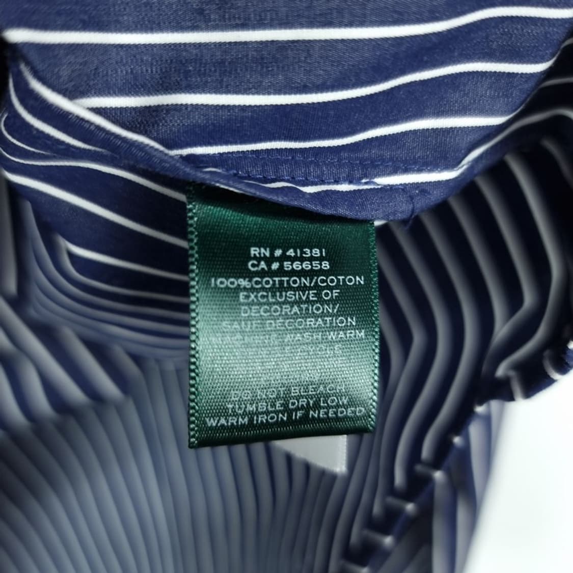 [폴로 랄프로렌] 로고 자수 스트라이프 셔츠 네이비 M19414 상품이미지8