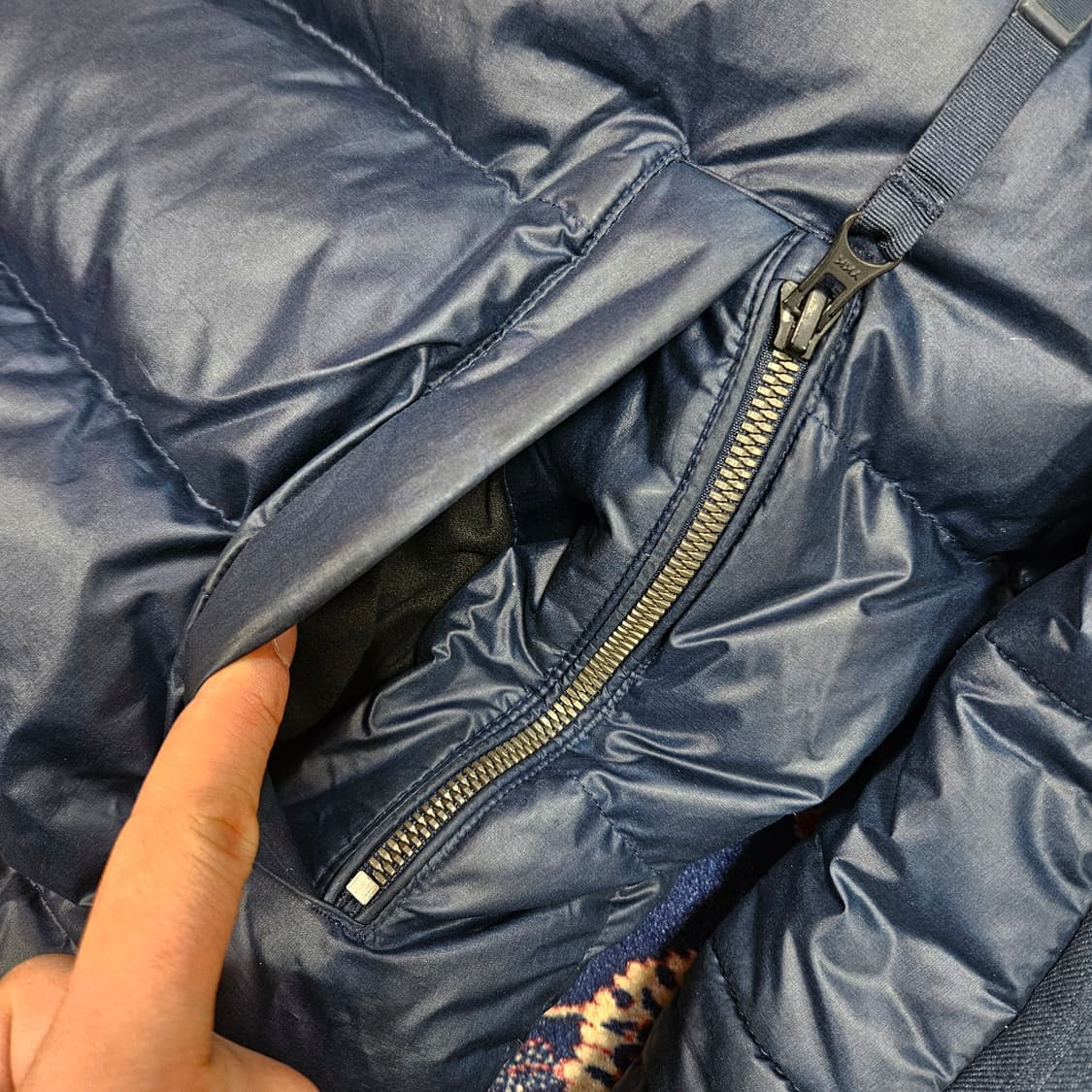 노스페이스 패브릭 블럭 구스다운 패딩 점퍼 XL size 상품이미지5