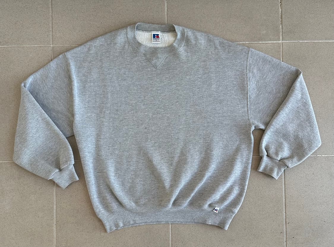90s 빈티지 러셀 스웻셔츠 그레이 XL USA 상품이미지1