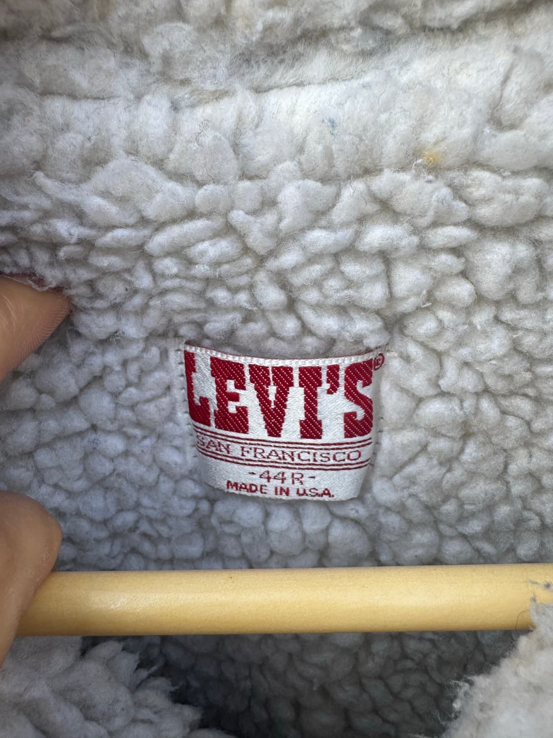 80s 리바이스 빈티지 쉐르파 안감 데님 트러커 자켓 웨스턴 44 상품이미지6