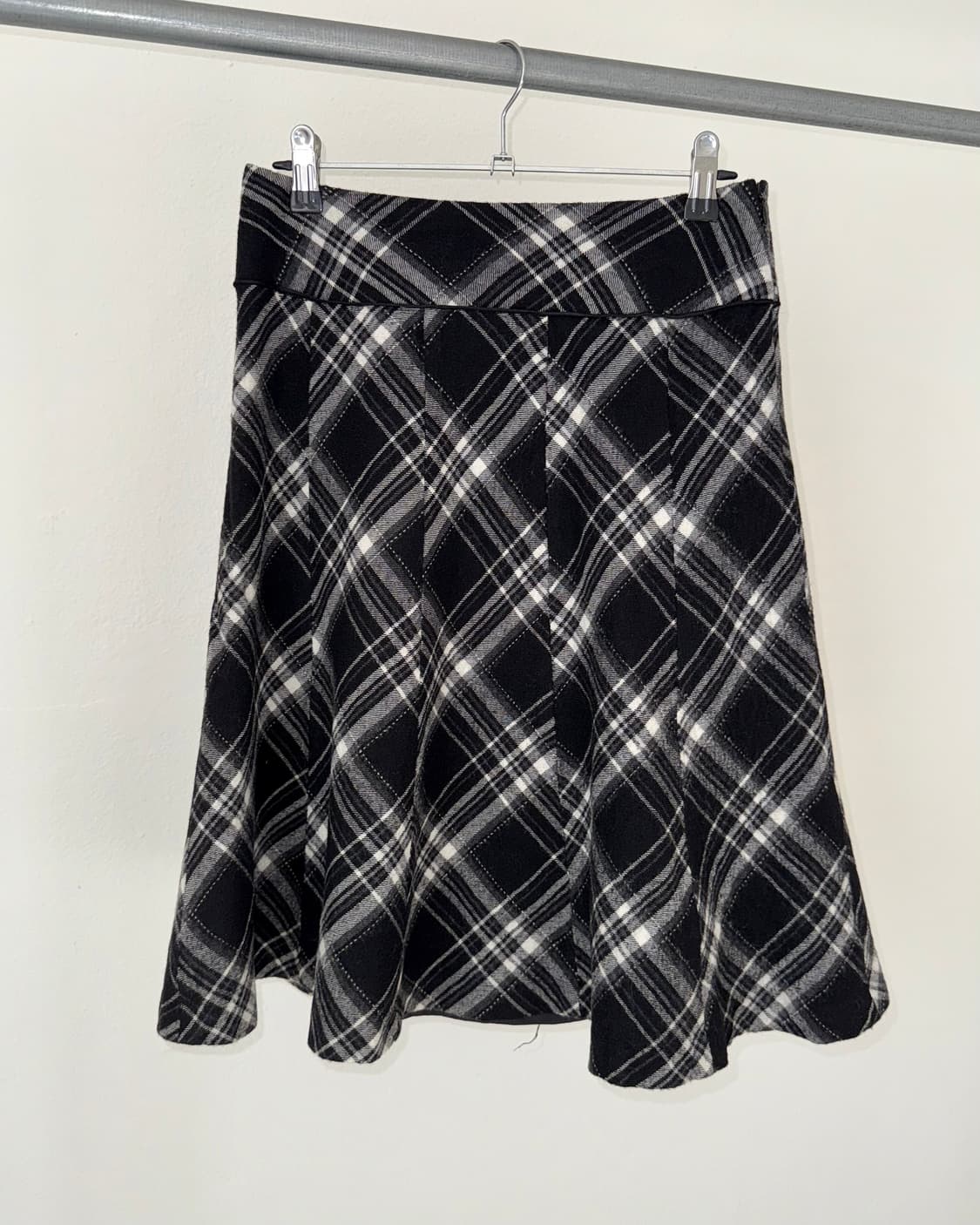 빈티지 체크 울 스커트 상품이미지3