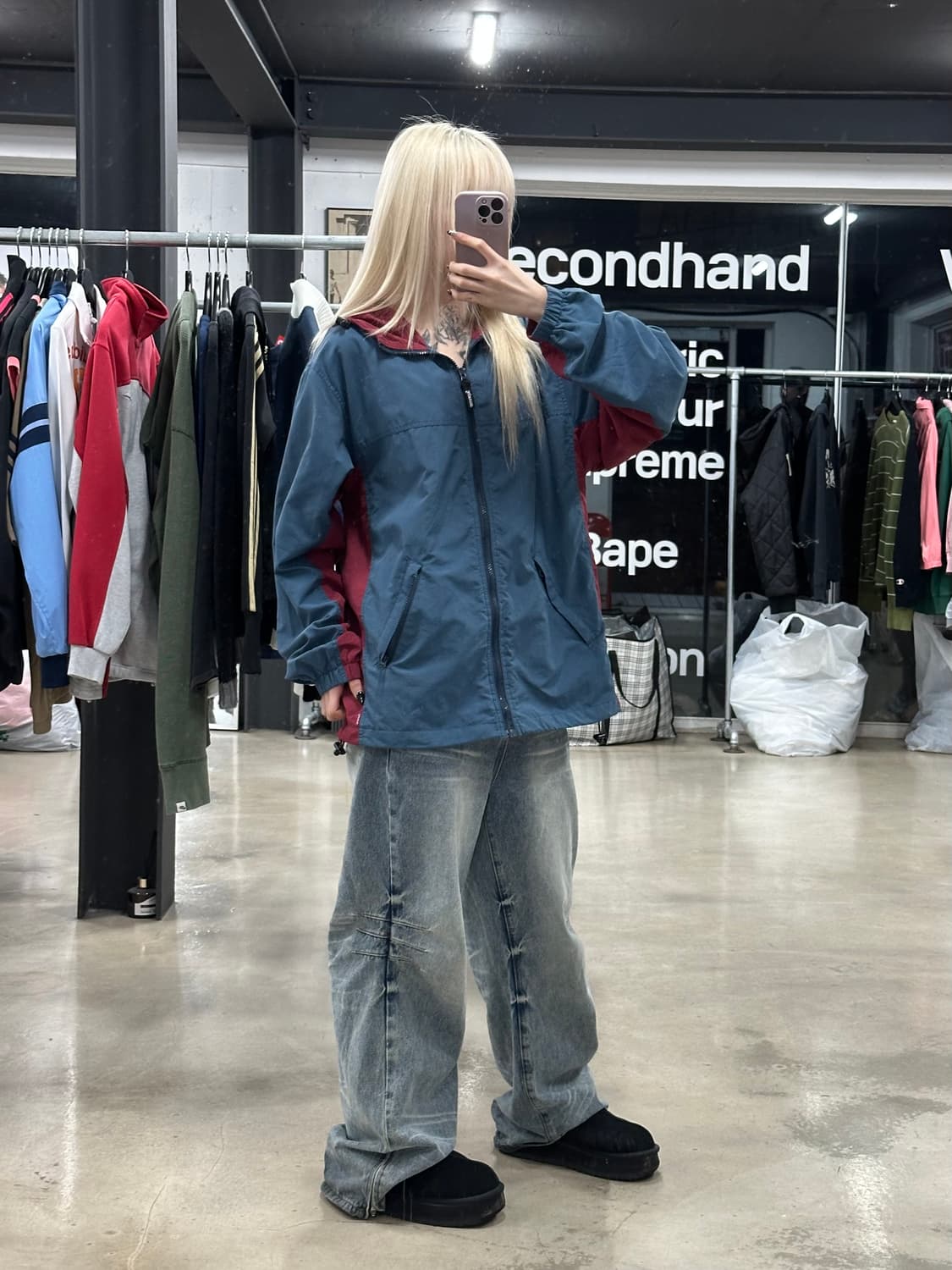 FW18 슈프림 투톤 집업 바람막이 자켓 상품이미지3