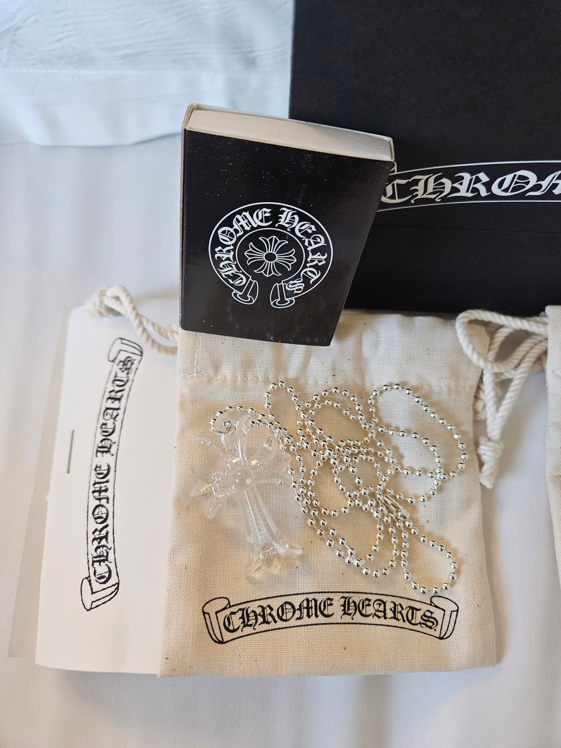 실리콘 크롬하츠 목걸이 블랙 & 투명 상품이미지4