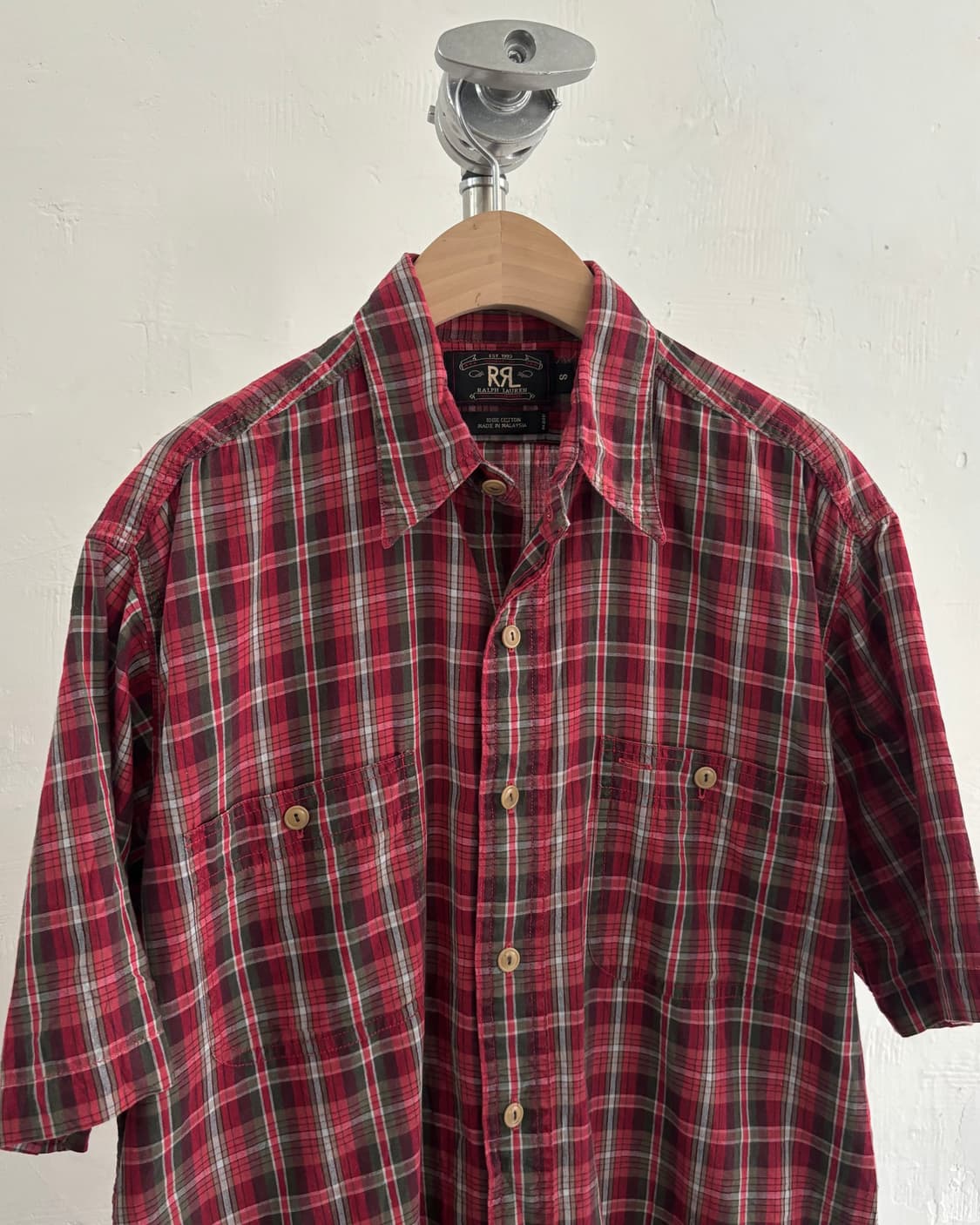 RRL 더블알엘 90’s 레드 체크 투포켓 반팔 셔츠 상품이미지2