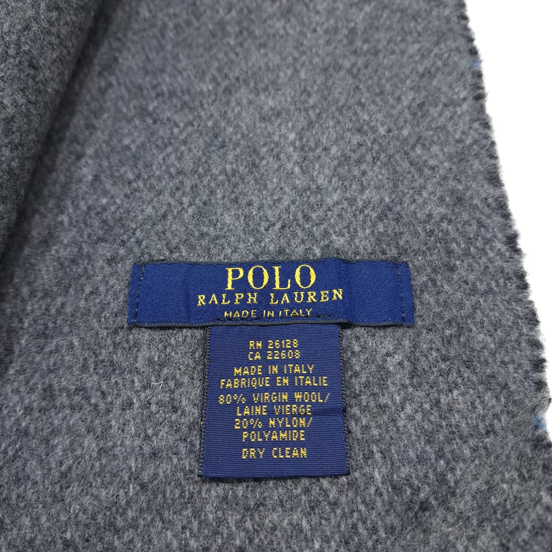 MX626 폴로 90s 이태리판 울 글렌체크 양면 그레이 머플러 목도리 상품이미지5