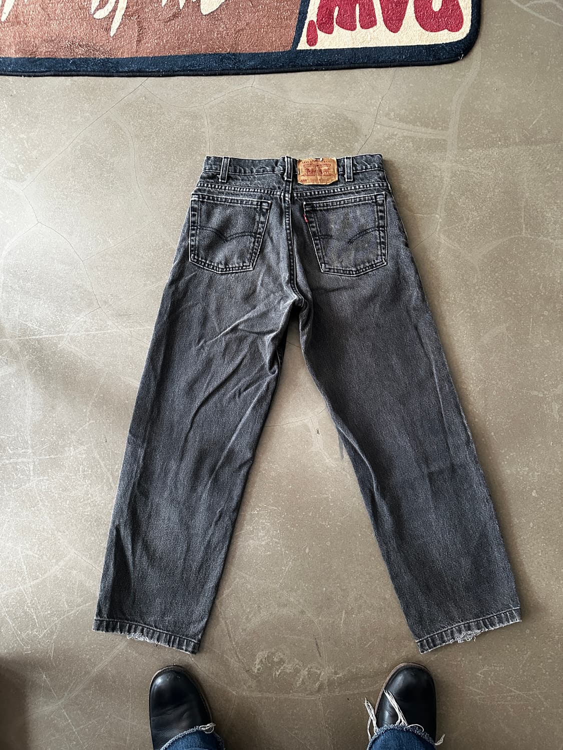 90s Levi’s 550 USA Made Black Denim w28 상품이미지1