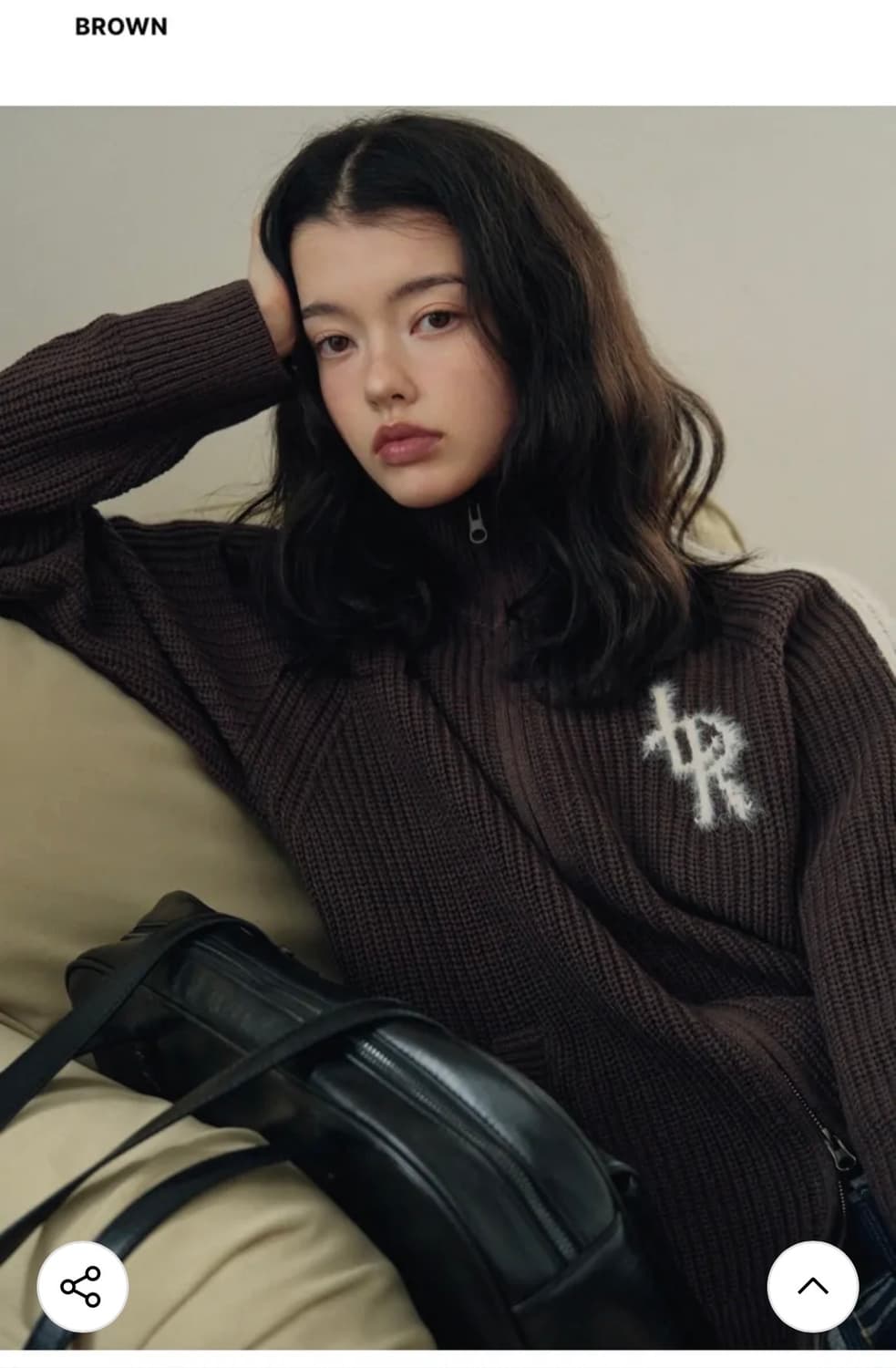 (M) 레더리 레글런 트랙 니트 집업 [BROWN] 판매 상품이미지2