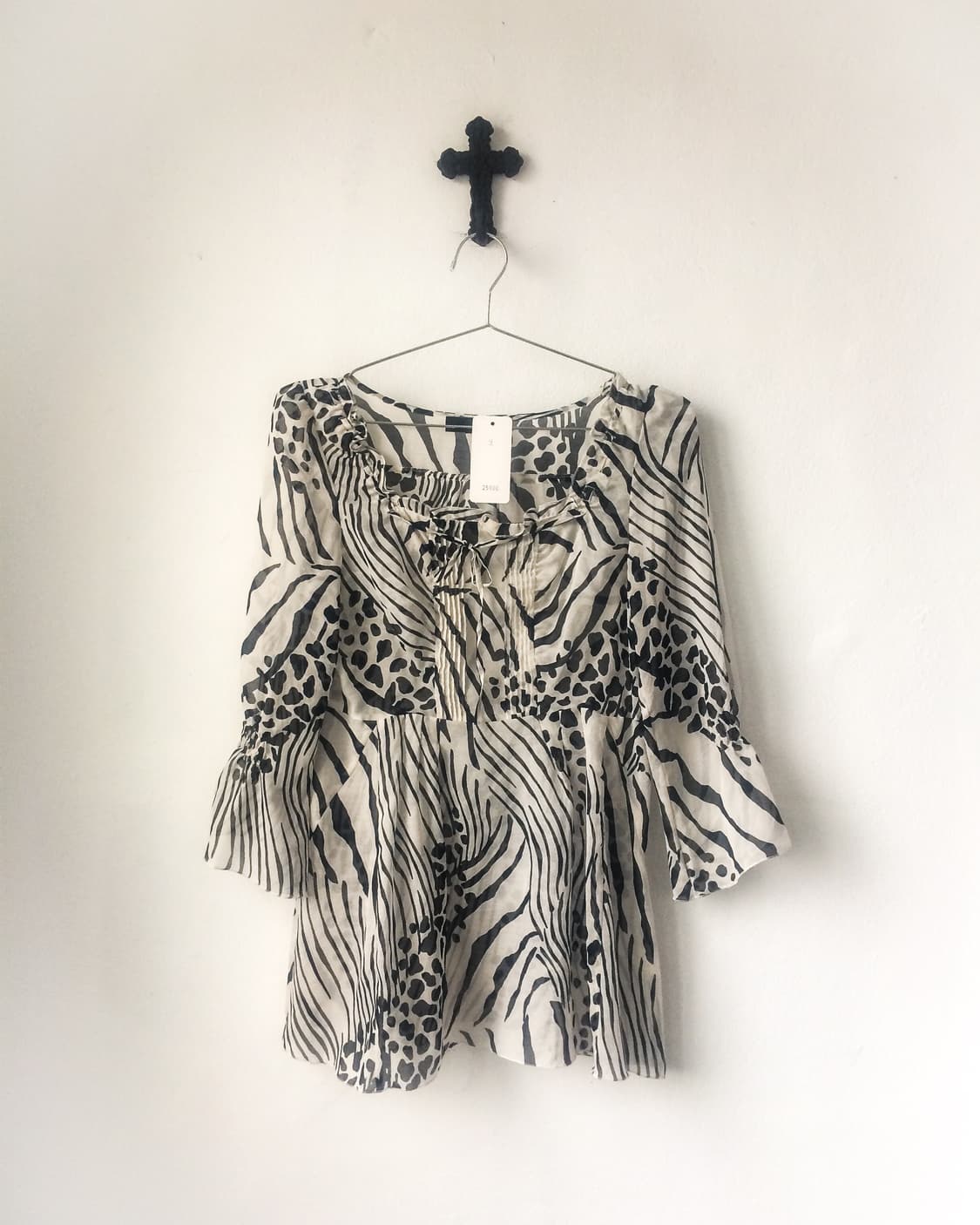 Pattern mixed blouse 상품이미지2
