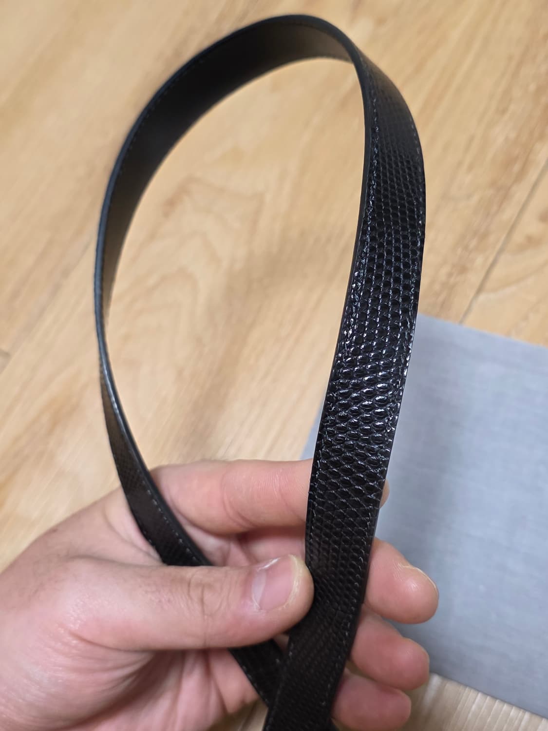 택포30만)25fw BISOWN 비손 Lizard Oval 벨트 상품이미지7