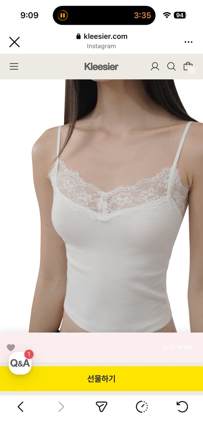 클리시어 크럼 도넛 슬리브리스 화이트 상품이미지4