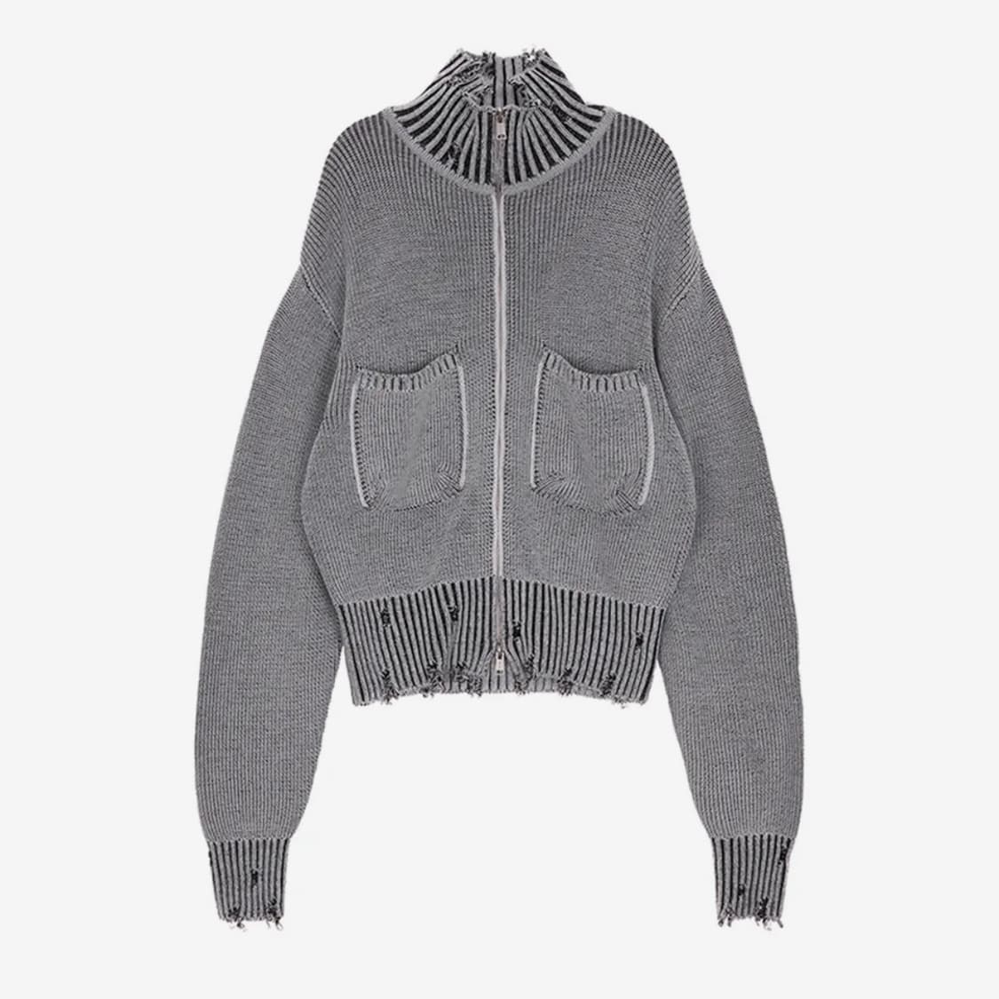 마뗑킴 컬러 립드 하이넥 집업 상품이미지8