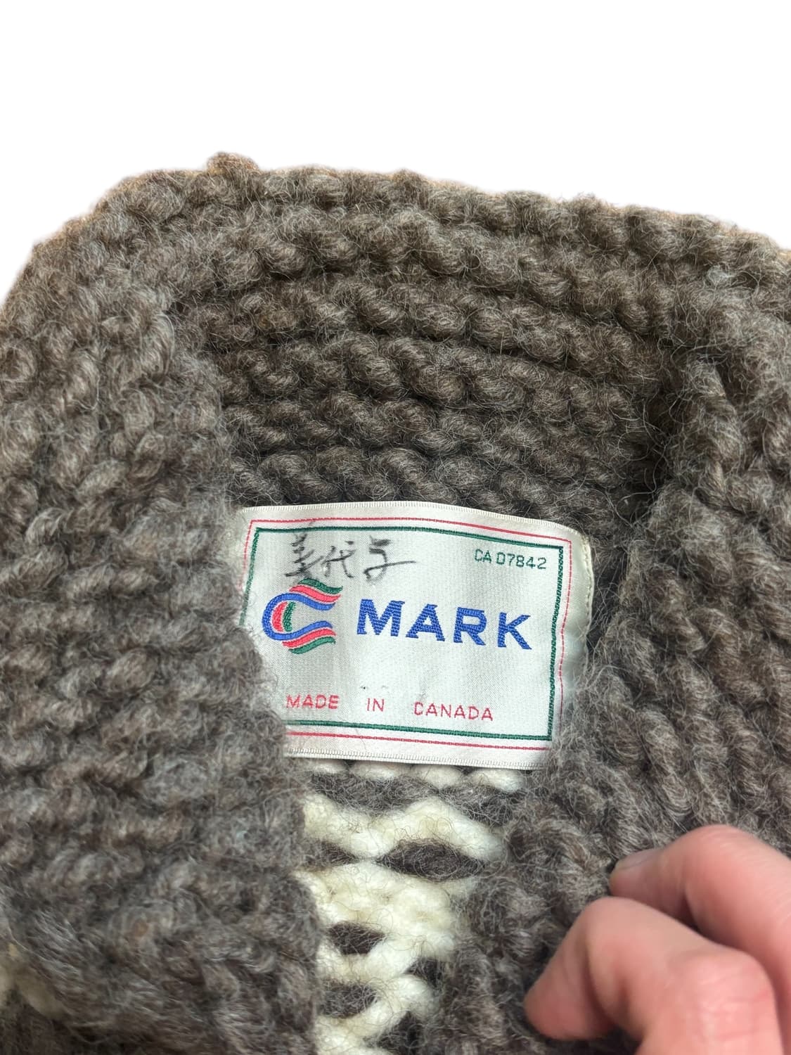 캐나다 빈티지 코위찬 헤비 울 니트 가디건 상품이미지9